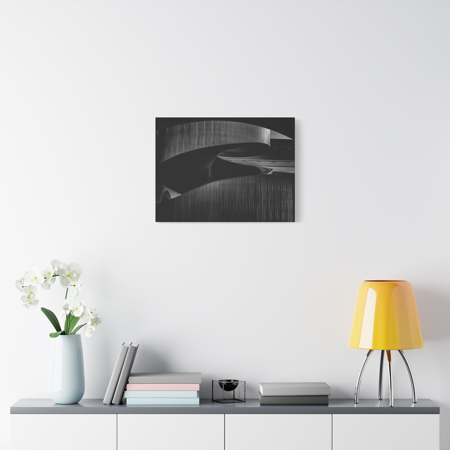 Stylish Matte Canvas Wall Art, Modern Home Decor, Black and White Artwork, Abstract Canvas Print, Contemporary Living Room Decor