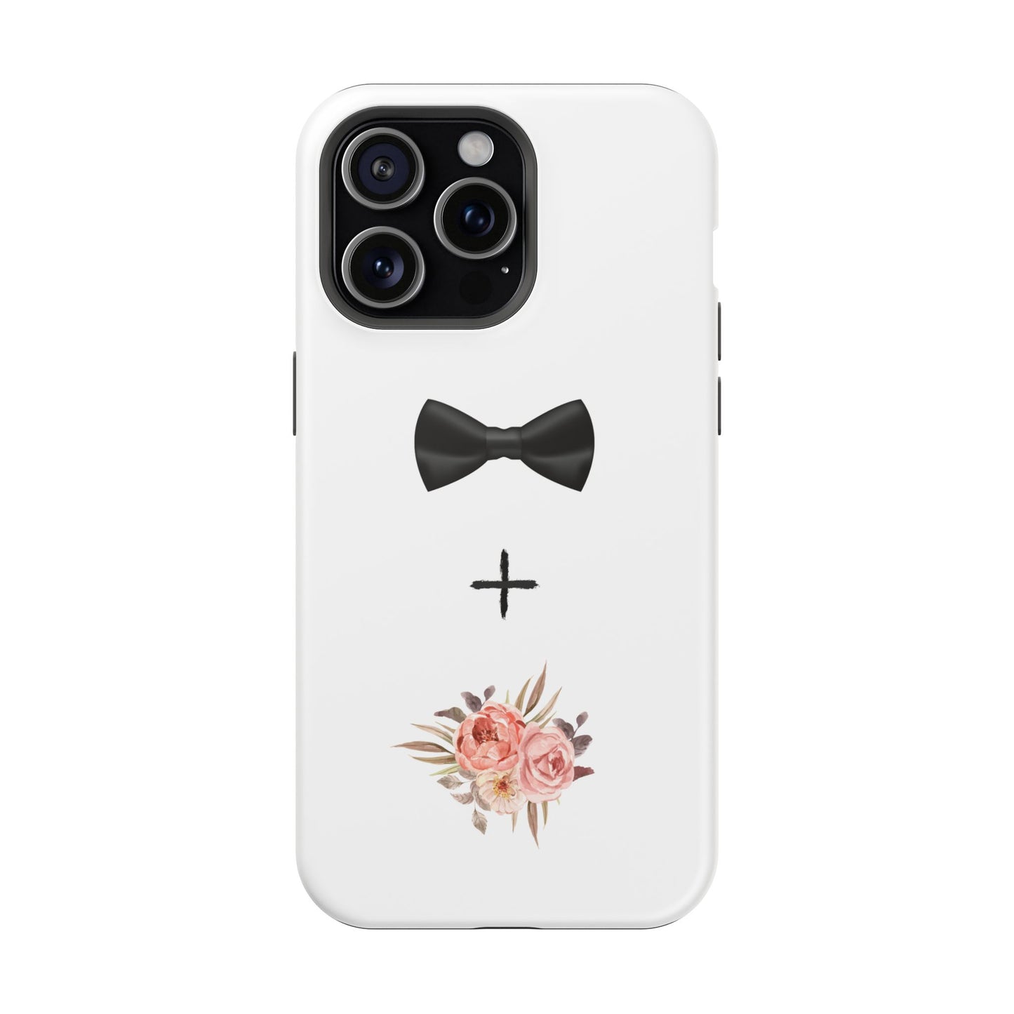 Floral Bow Tie Magnetic Tough Case - Elegant Phone Protection