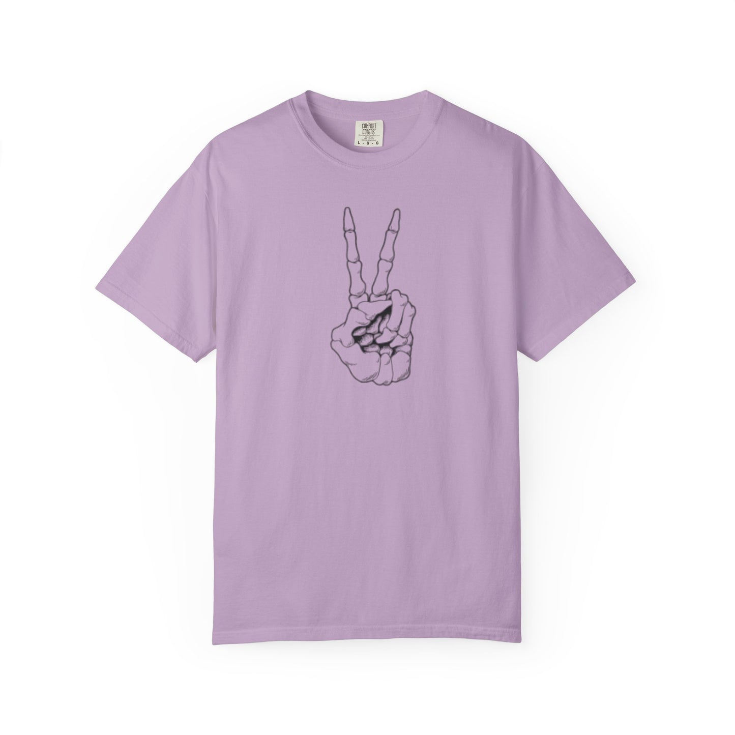 Peace To Death Unisex Garment-Dyed T-Shirt, Soft Graphic Tee for Casual Wear, Perfect for Earth Day, Music Festivals, and Relaxed Outings
