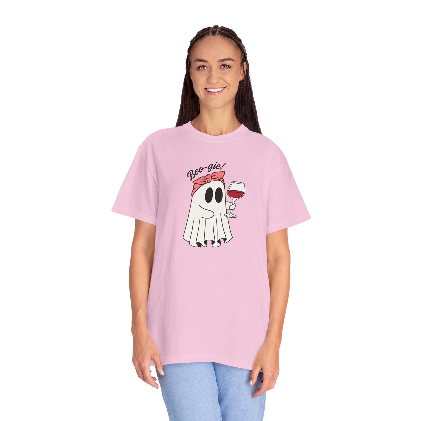 Ghostie Wine T-Shirt | Fun Unisex Tee for Halloween Parties, Casual Wear, Gifts for Wine Lovers, Spooky Celebrations, Cozy Weather