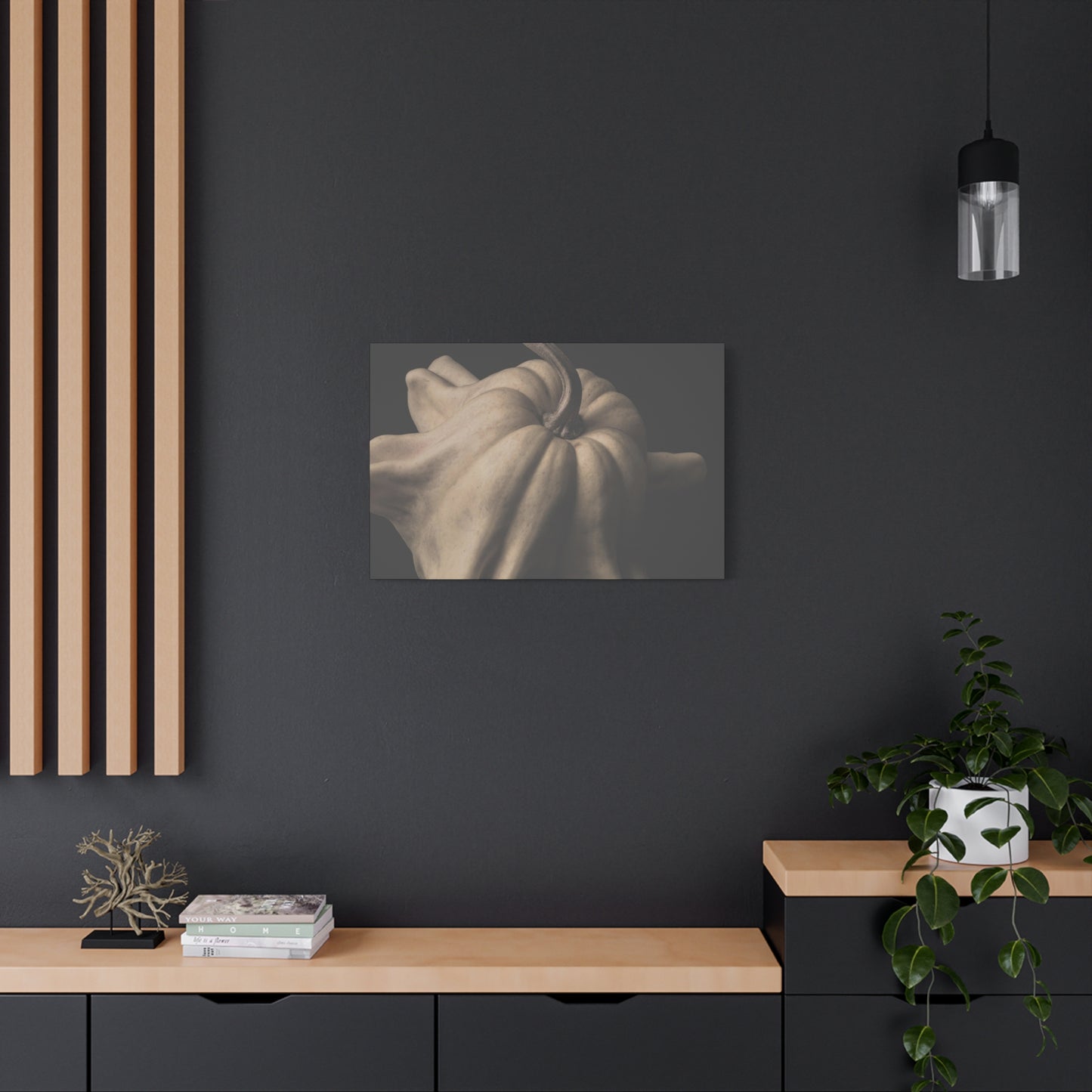 Elegant Pumpkin Canvas Art, Rustic Home Decor, Modern Wall Art, Fall Decor, Thanksgiving Gift, Autumn Vibes, Minimalist Design