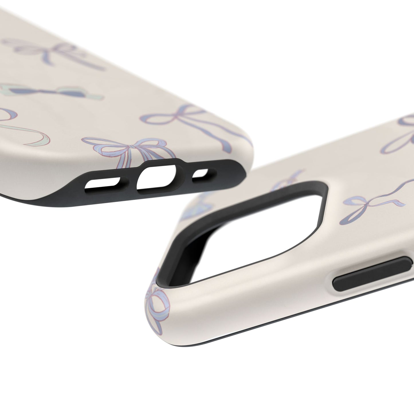 Chic Bow Pattern Magnetic Tough Cases, Stylish Phone Protection, Gift for Her, Birthday, Cute Accessories, Trendy Tech