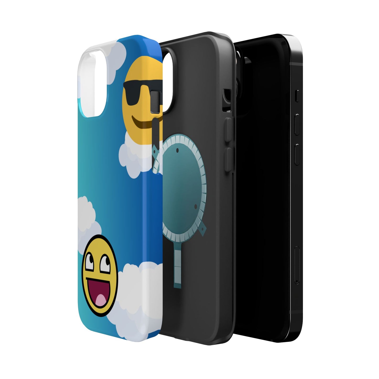 Colorful Magnetic Tough Phone Case - Fun Emoji Design