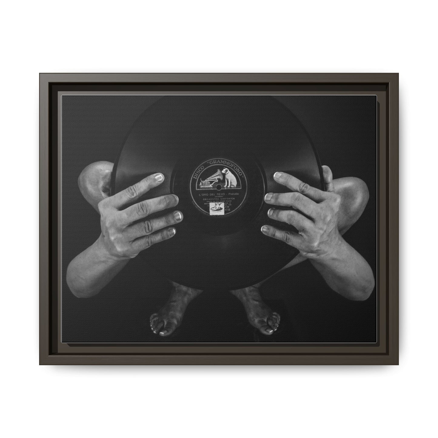 Framed Vinyl Art Print, Music Decor, Home Office Wall Art, Gift for Music Lovers, Black and White Artwork, Unique Home Decoration