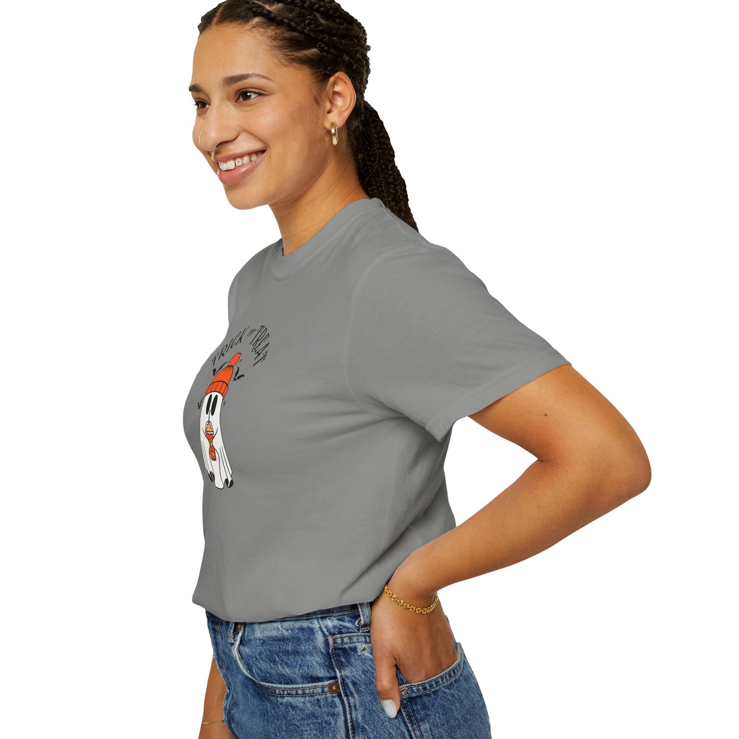 Cute Halloween Ghost T-Shirt, Unisex Halloween Tee, Trick or Treat Shirt, Halloween Gift, Fall Fashion