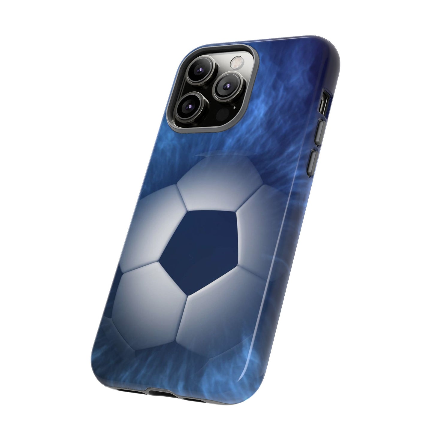 Soccer Phone Case - Tough Cases, Sports Phone Cover, Football Lover Gift, Durable Case, Blue Soccer Design
