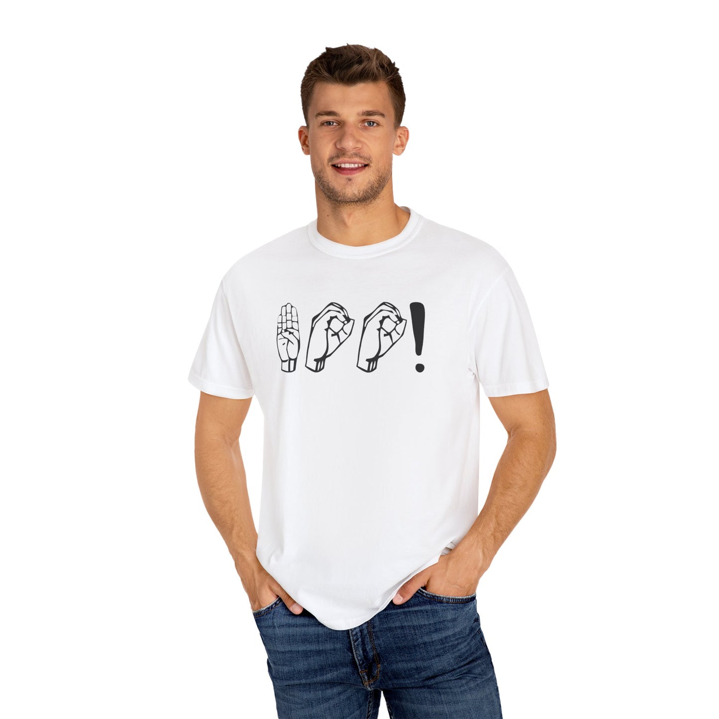 Boo! Unisex Hand Sign T-Shirt, Casual Wear, Gift for Friends, Birthday Gift, Cool Outfit, Fun Graphic Tee