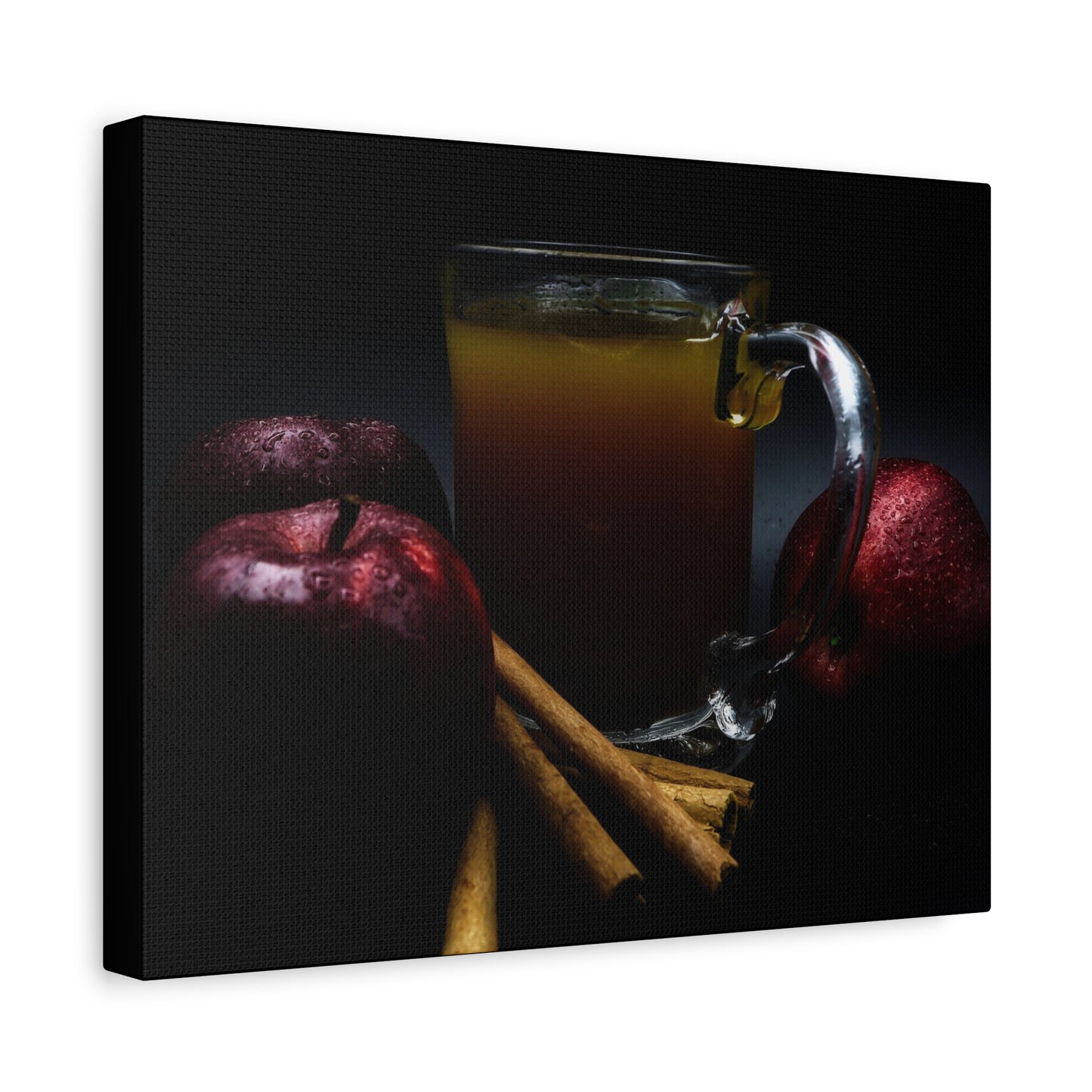 Warm Autumn Vibes Canvas Print, Cozy Home Decor, Gift for Fall Lovers, Harvest Wall Art, Cinnamon Apple Design