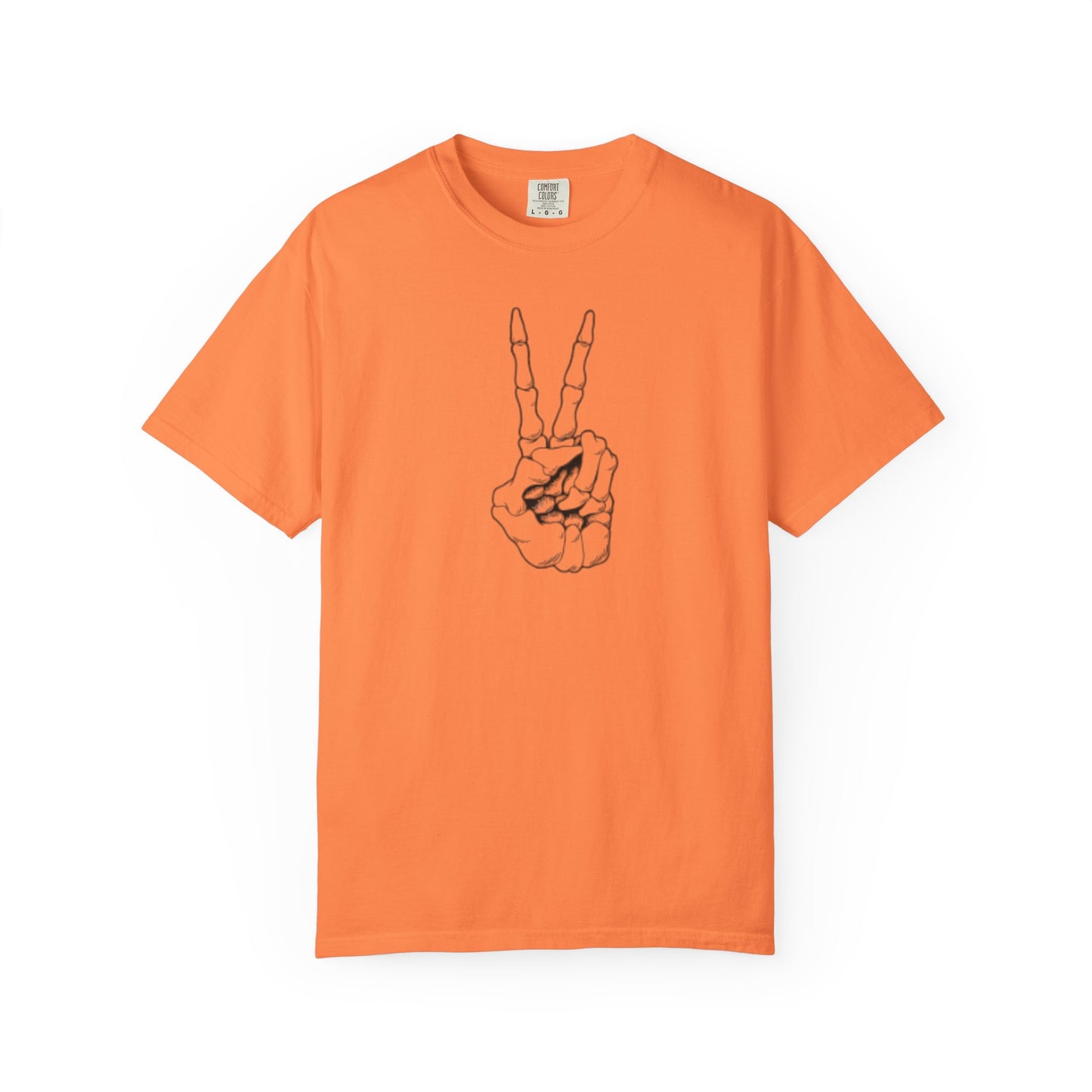Peace To Death Unisex Garment-Dyed T-Shirt, Soft Graphic Tee for Casual Wear, Perfect for Earth Day, Music Festivals, and Relaxed Outings