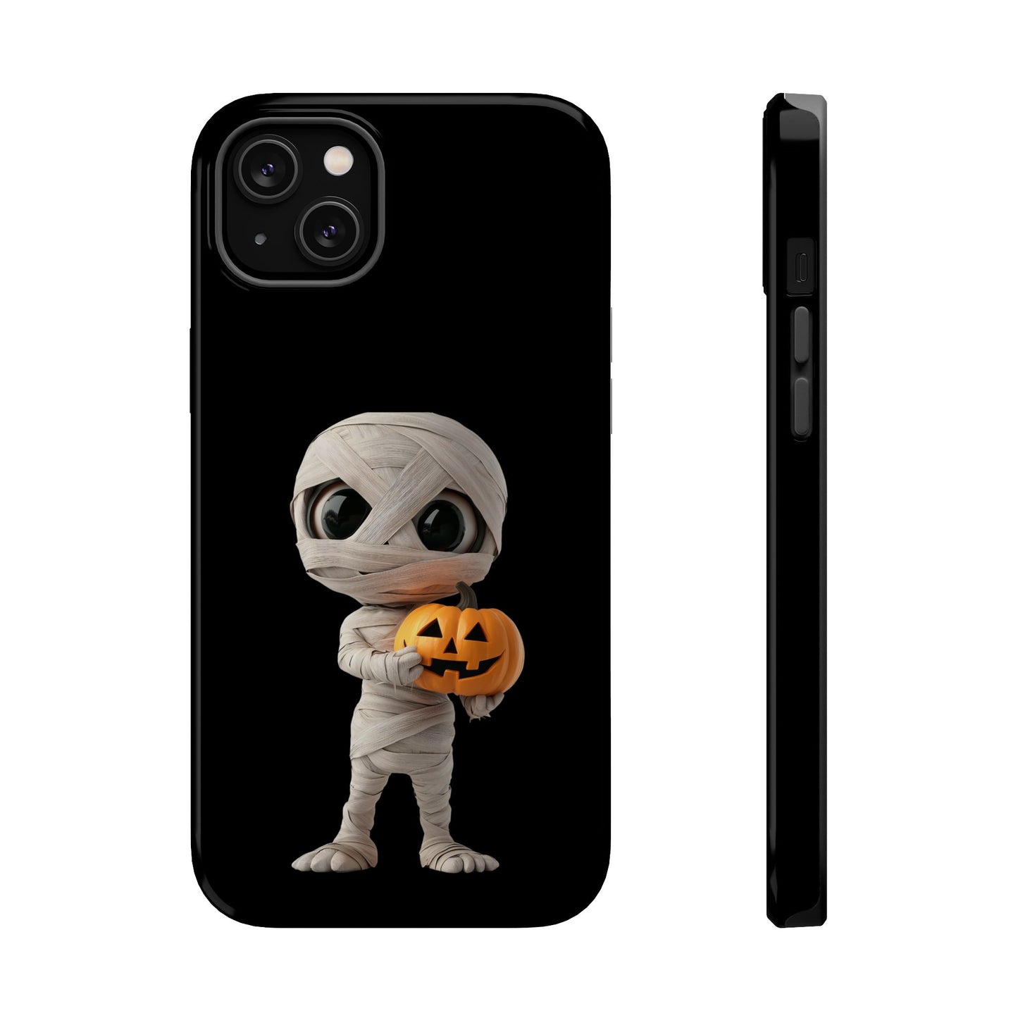 Halloween Mummy Pumpkin Phone Case, Cute Monster Tough Cover, Fall Festivities Accessory, Spooky Kid-Friendly Gift, Mobile Protective Gear