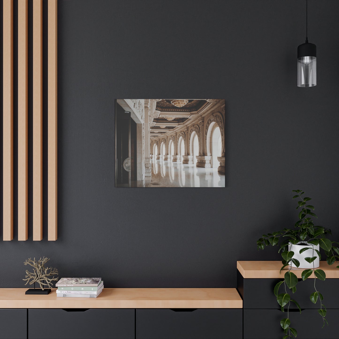 Elegant Stretched Canvas Art, Wall Decor, Home Decor, Living Room Art, Gallery Wall Piece, Statement Art, Architecture Decor