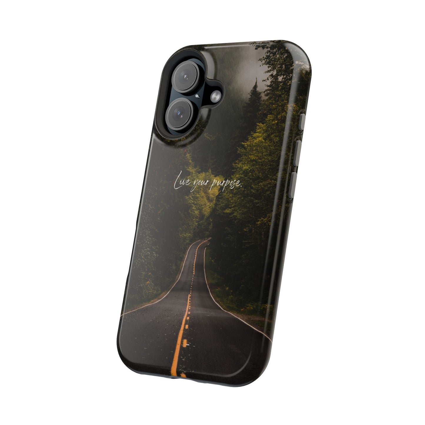 Inspirational Magnetic Tough Case - 'Live Your Purpose' Nature Design for iPhone