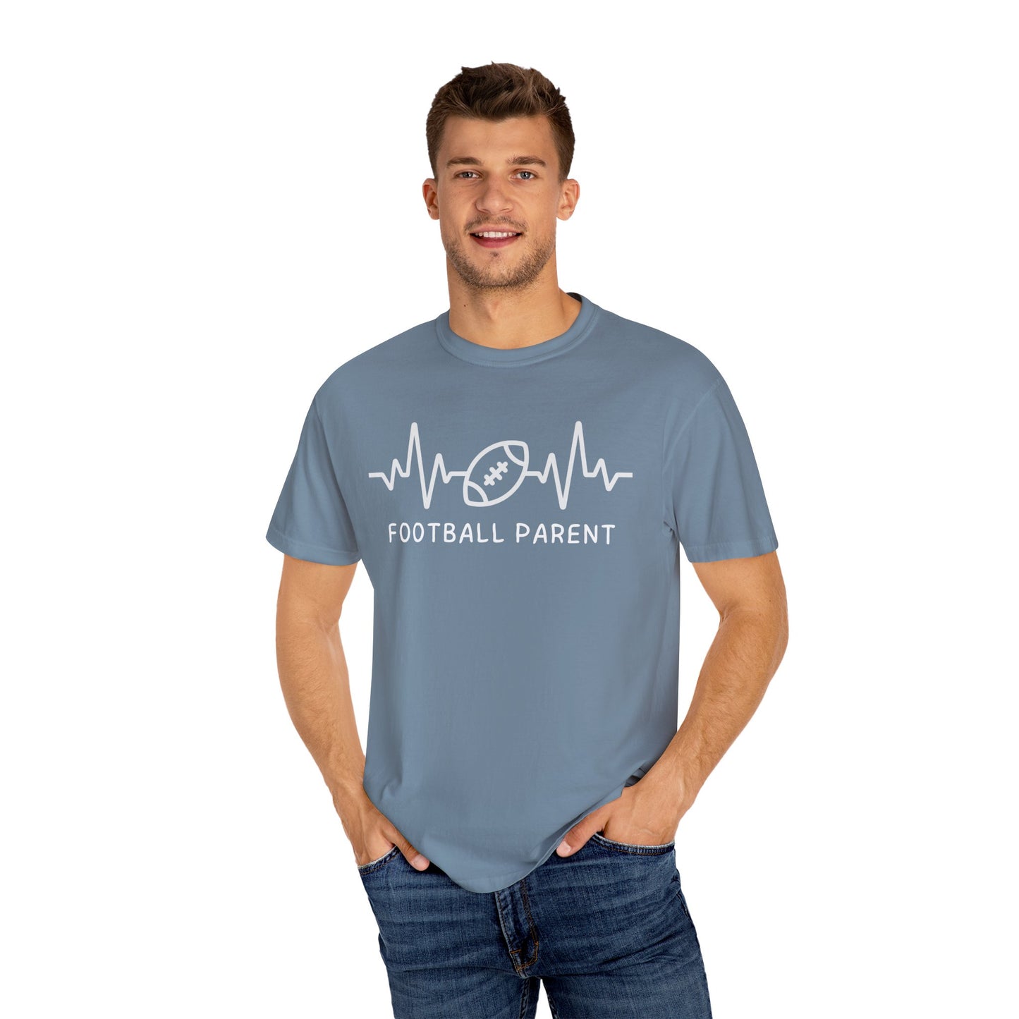 Football Parent T-Shirt - Unisex Garment-Dyed Tee, Perfect for Game Day, Father's Day, Family Gatherings, Sports Fans, Casual Wear