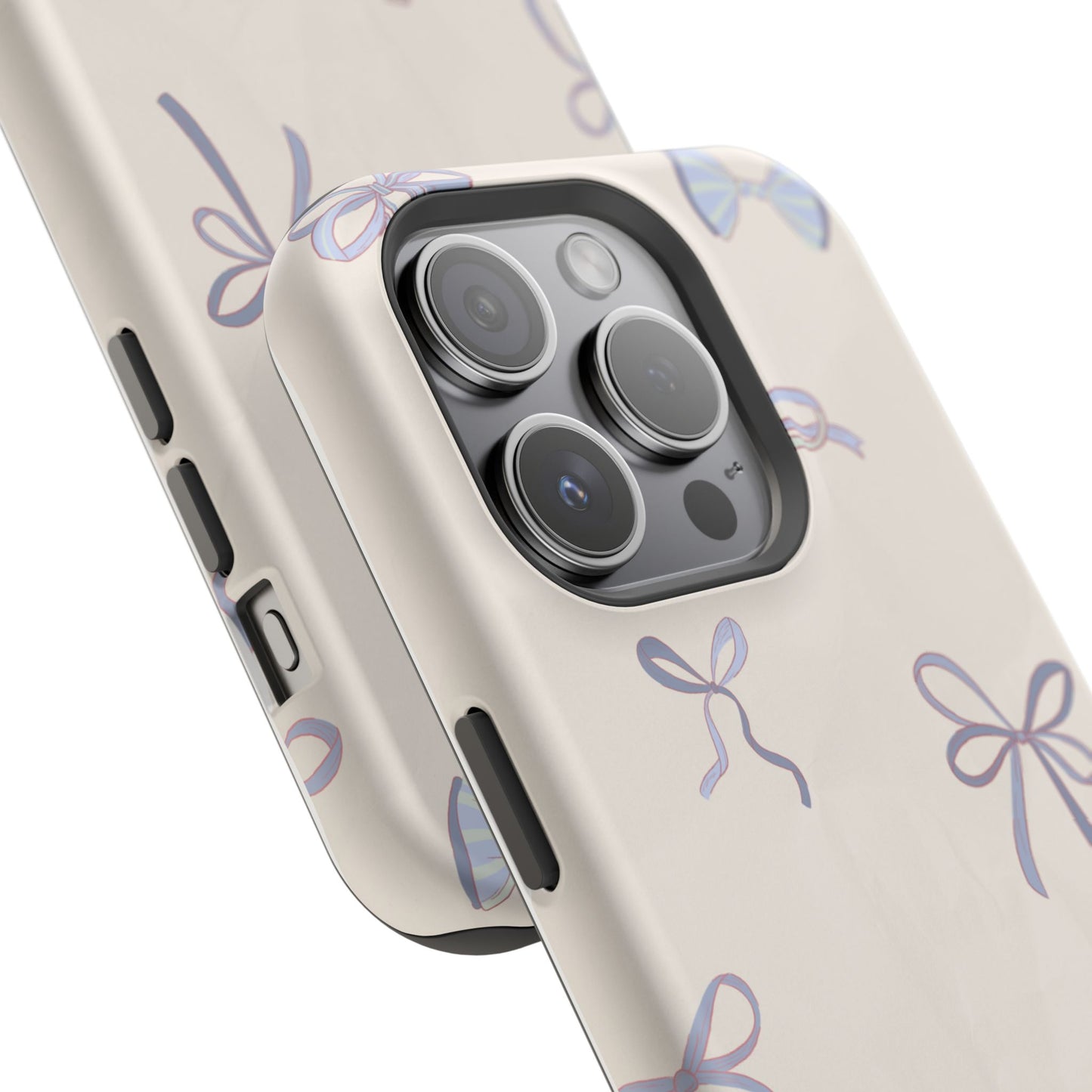 Chic Bow Pattern Magnetic Tough Cases, Stylish Phone Protection, Gift for Her, Birthday, Cute Accessories, Trendy Tech