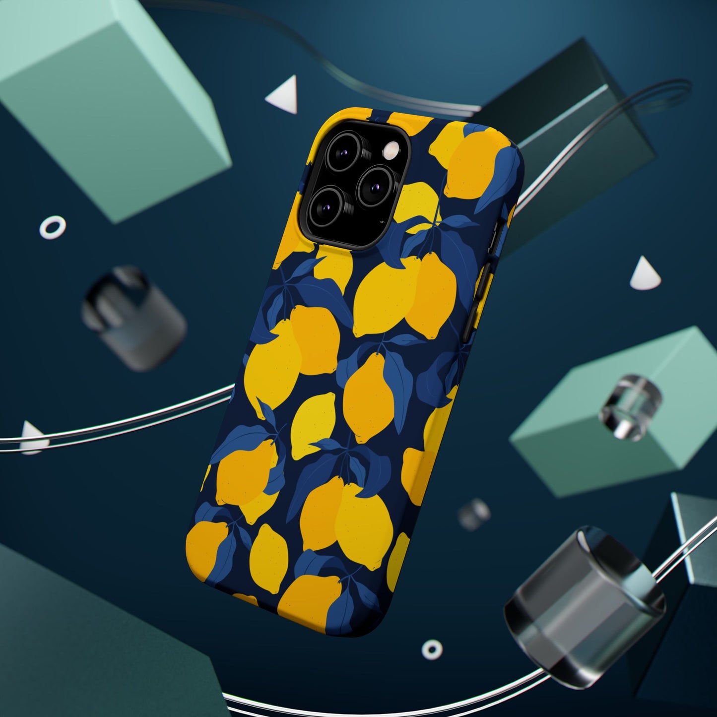 Bright Lemon Pattern Magnetic Tough Case - Vibrant Phone Protection