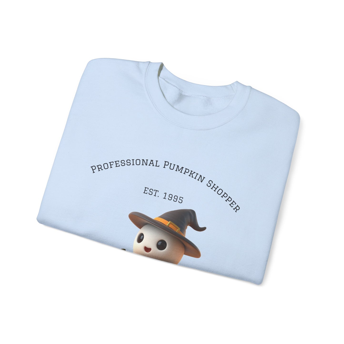 Cute Halloween Ghost Shopper Sweatshirt - Professional Pumpkin Shopper, Cozy Fall Apparel, Unisex Sweatshirt, Halloween Gift, Seasonal Fashion