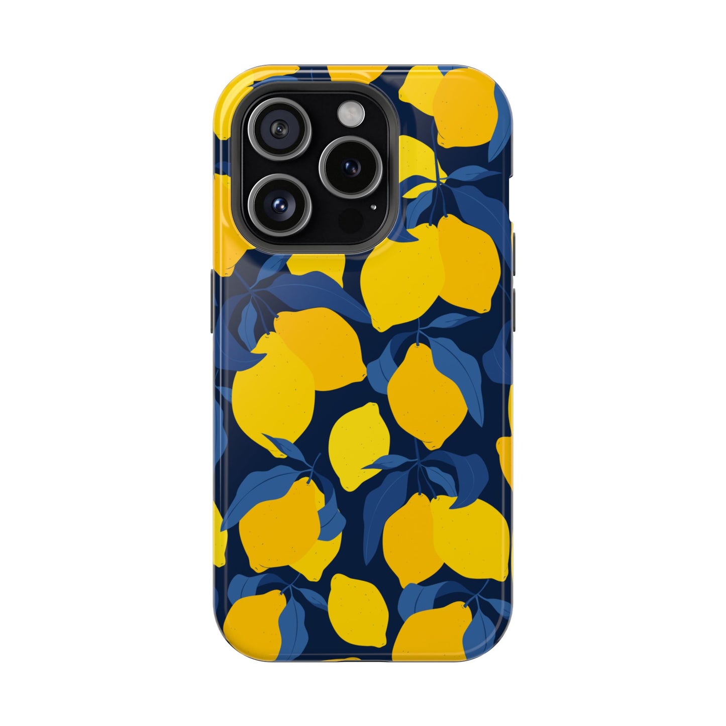 Bright Lemon Pattern Magnetic Tough Case - Vibrant Phone Protection