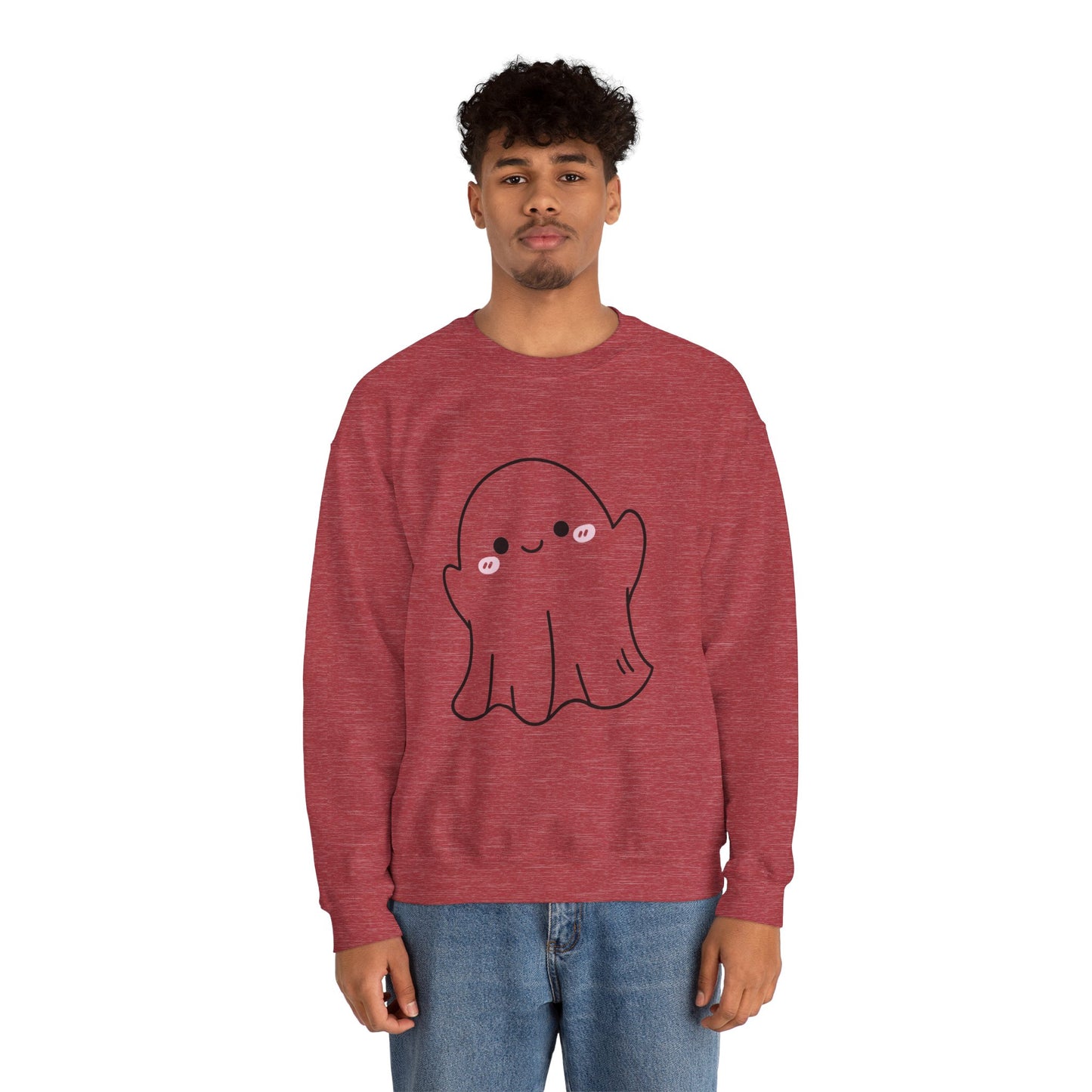 Ghosty Unisex Crewneck Sweatshirt, Halloween Gift, Cozy Pullover, Fall Fashion, Spooky Season Sweatshirt, Casual Wear