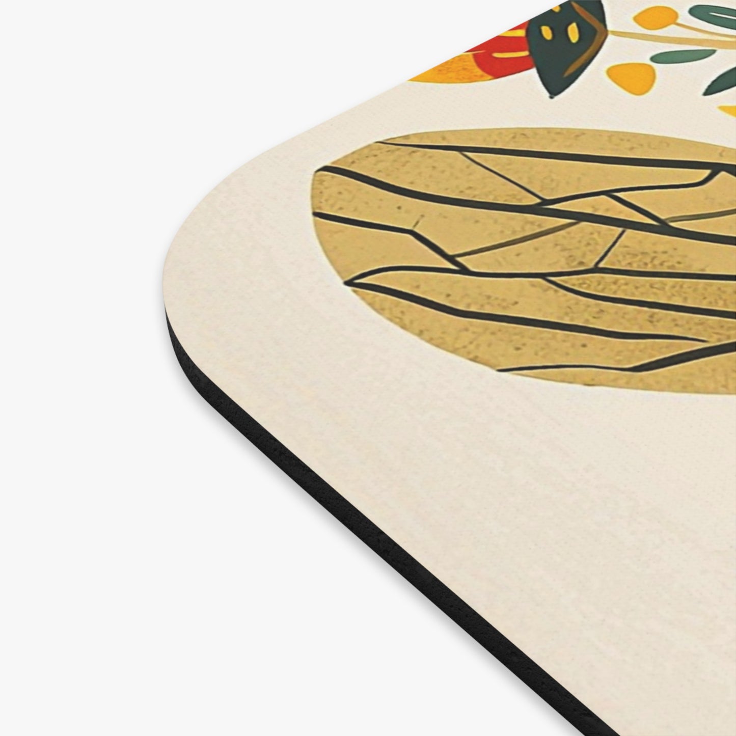 Bee-Themed Decorative Mouse Pad - Nature-Inspired Office Decor for Gardening Lovers