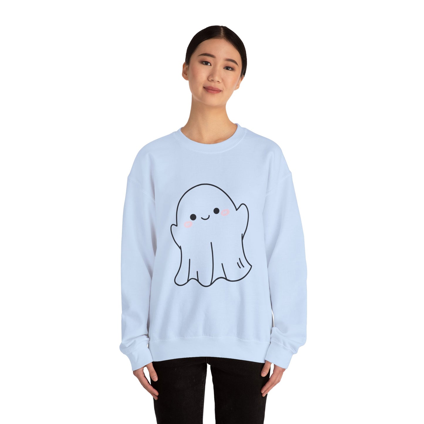 Ghosty Unisex Crewneck Sweatshirt, Halloween Gift, Cozy Pullover, Fall Fashion, Spooky Season Sweatshirt, Casual Wear