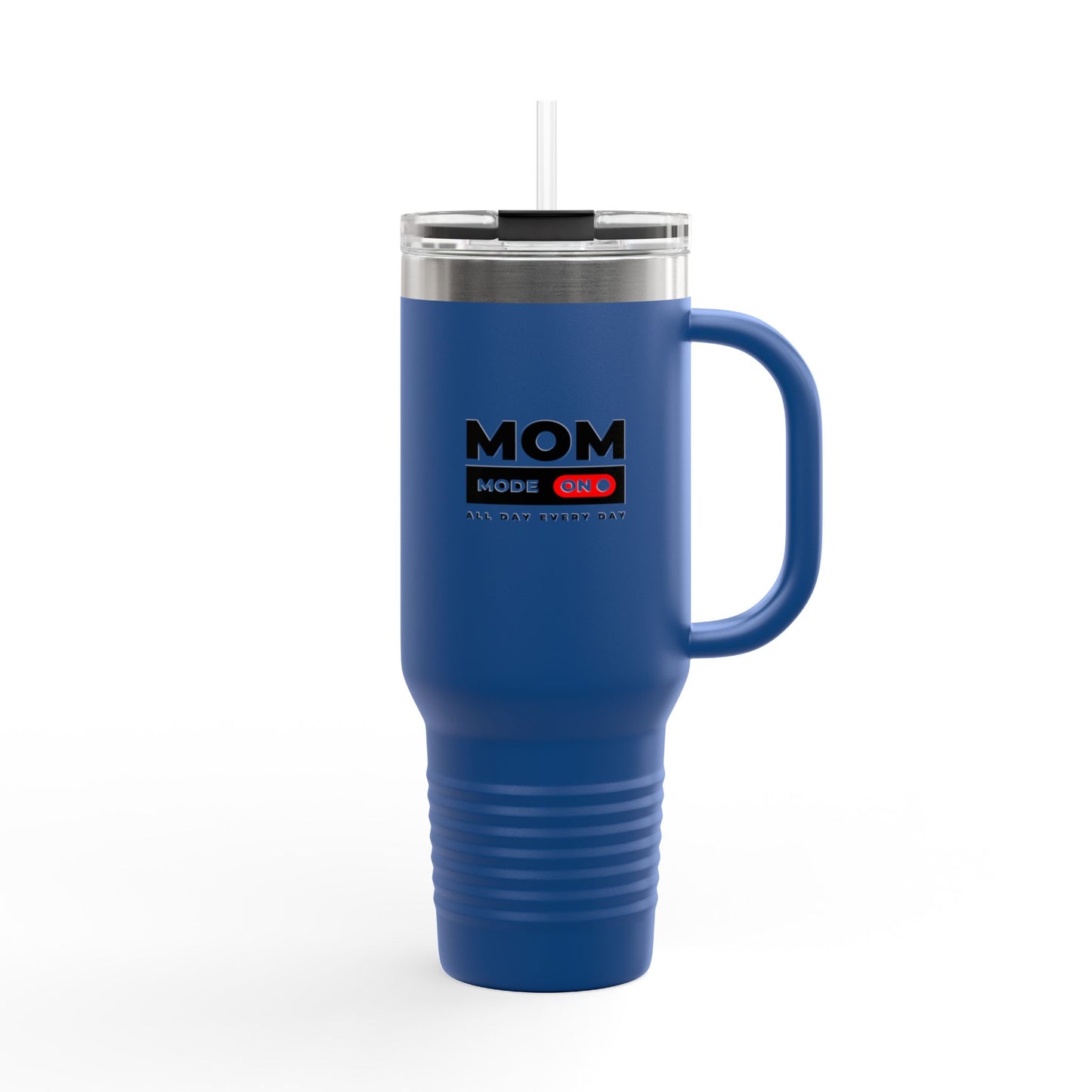 MOM Mode On - Insulated Travel Mug,| 40oz Coffee Cup for Busy Moms, Stylish Drinkware for Travel, Gifts for Mother's Day