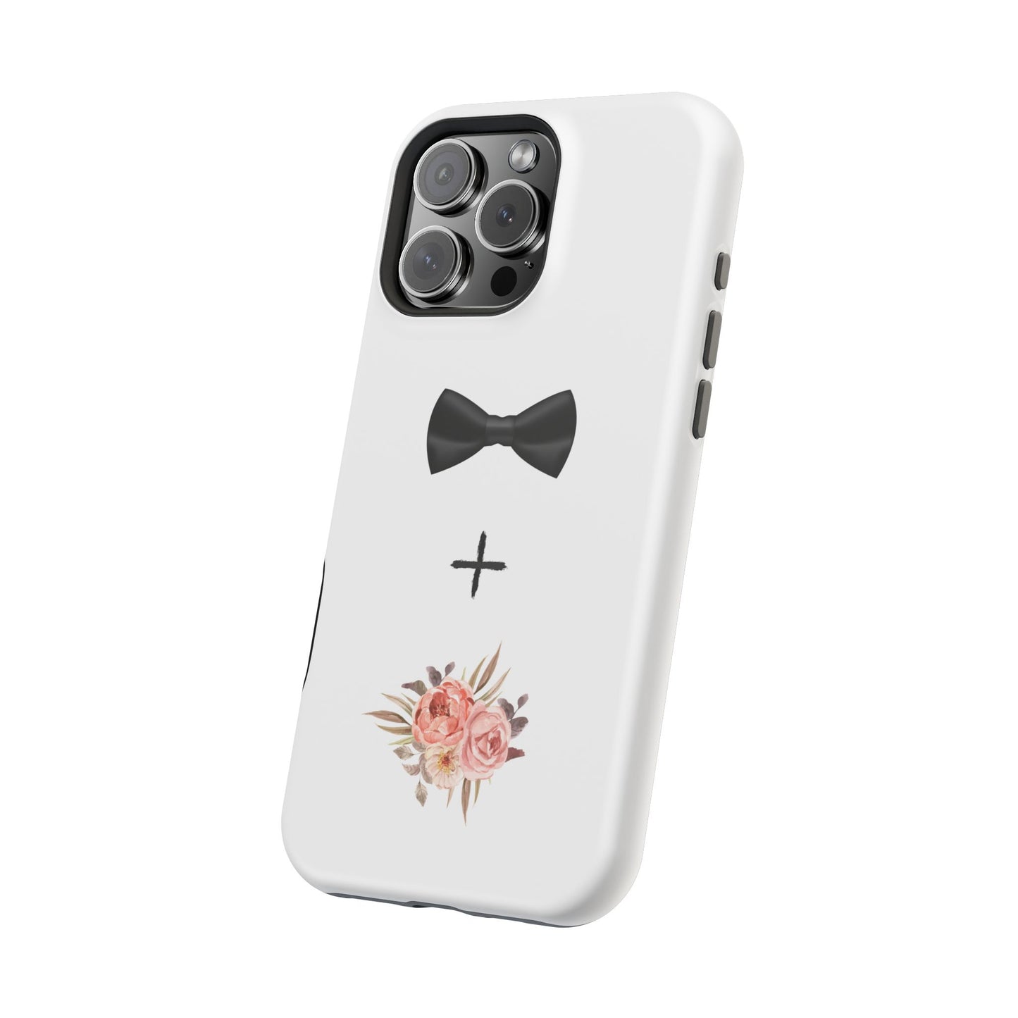 Floral Bow Tie Magnetic Tough Case - Elegant Phone Protection