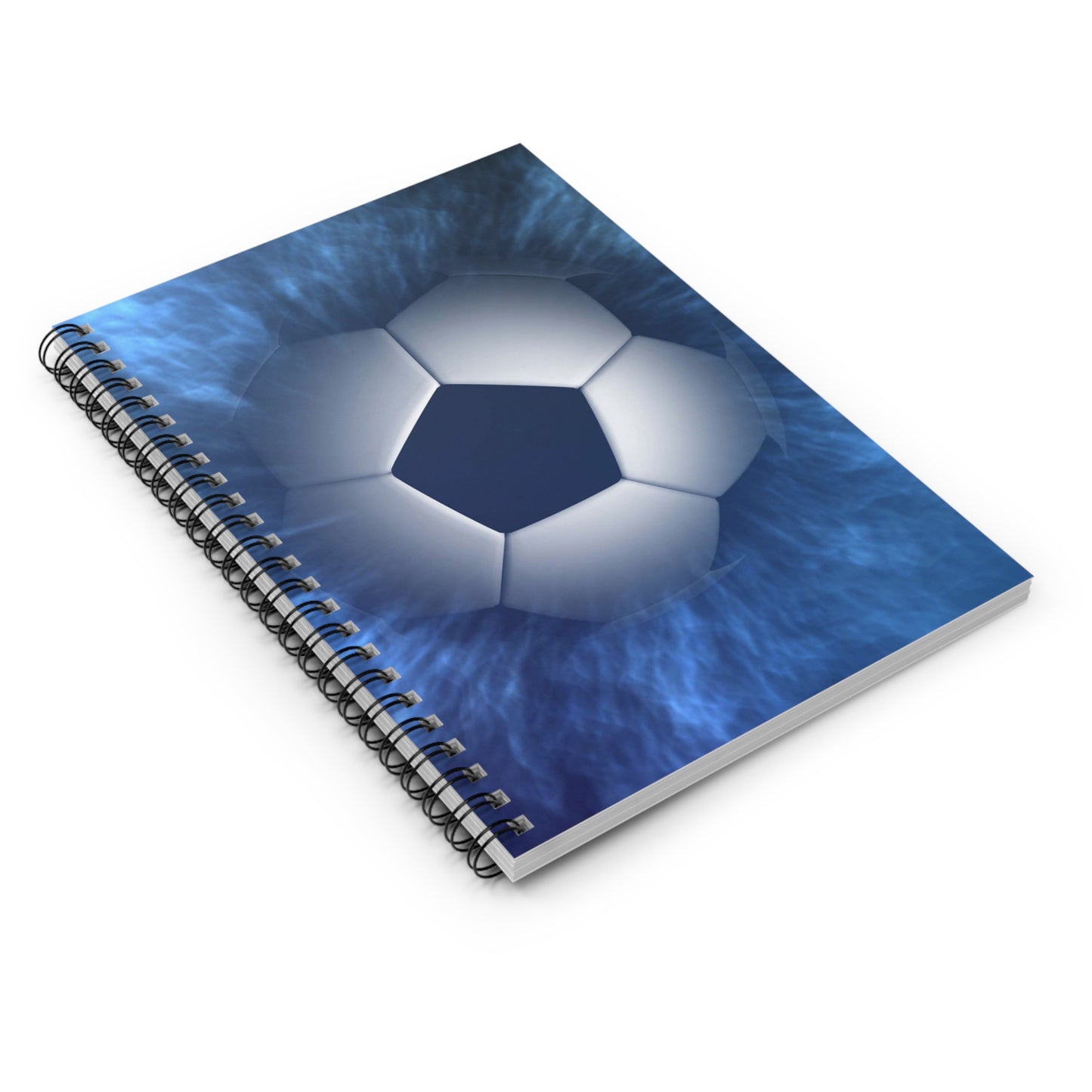 Soccer Theme Spiral Notebook - Ruled Lines, Sports Journal, Gift for Athletes, Back to School, Student Supplies, Football Notebook