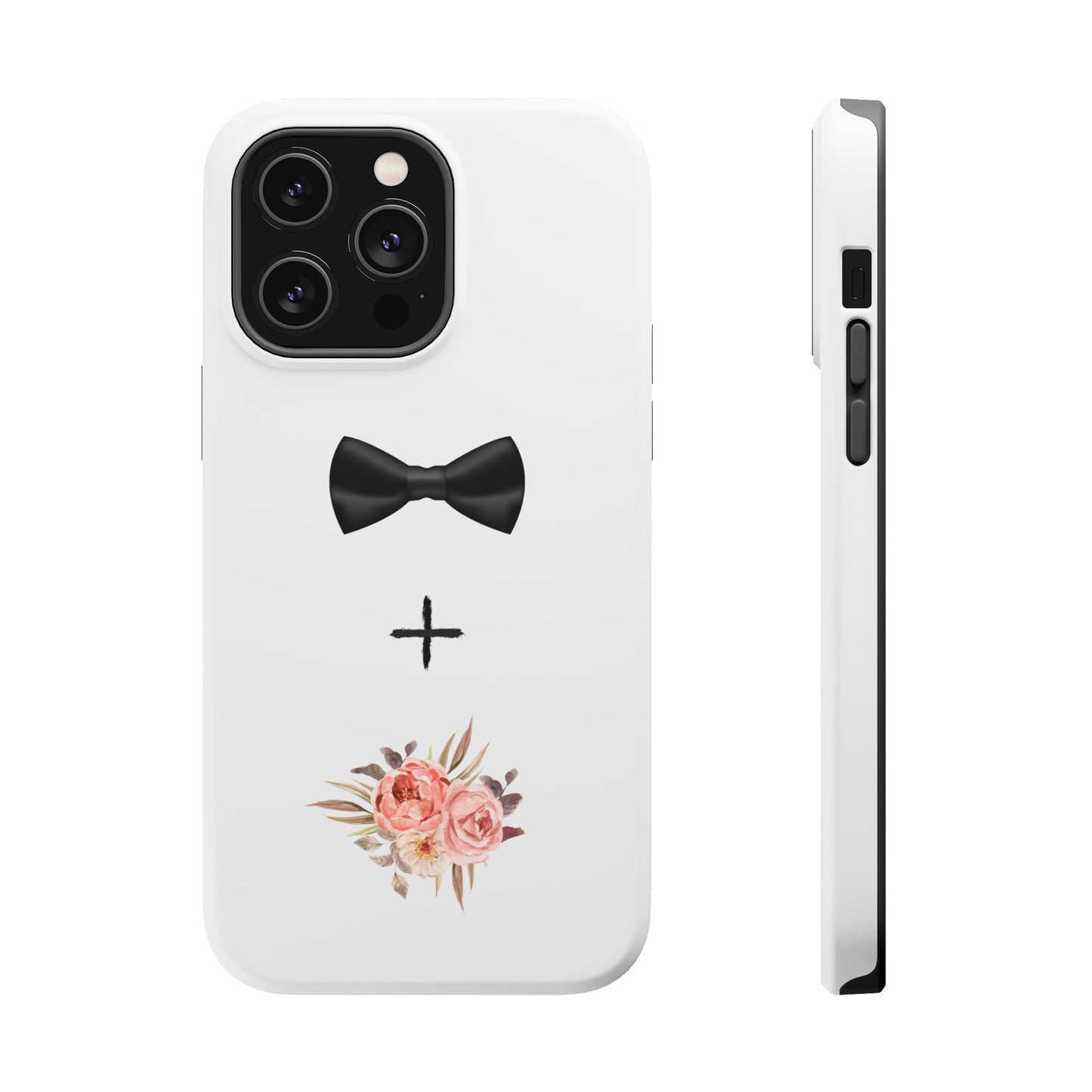 Floral Bow Tie Magnetic Tough Case - Elegant Phone Protection