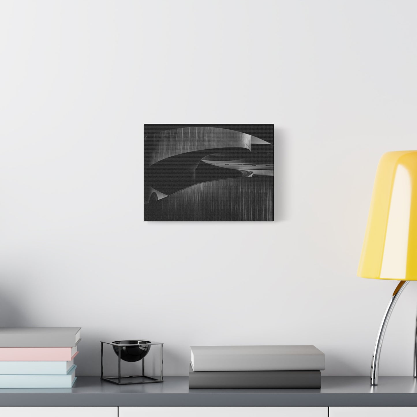 Stylish Matte Canvas Wall Art, Modern Home Decor, Black and White Artwork, Abstract Canvas Print, Contemporary Living Room Decor
