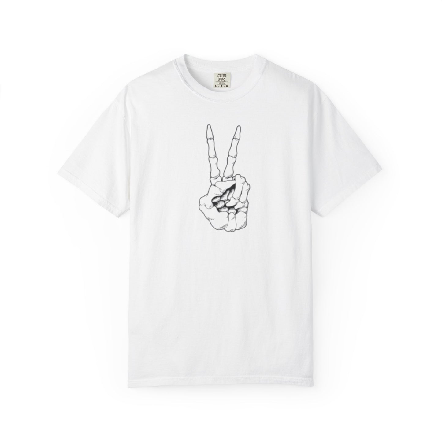 Peace To Death Unisex Garment-Dyed T-Shirt, Soft Graphic Tee for Casual Wear, Perfect for Earth Day, Music Festivals, and Relaxed Outings