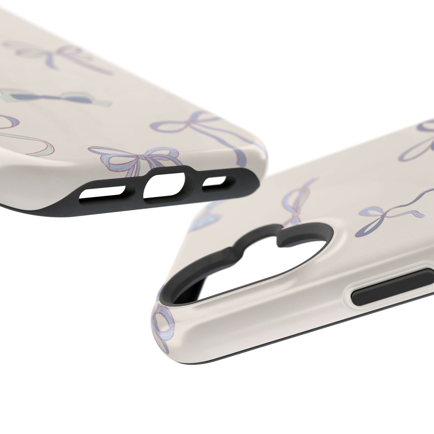 Chic Bow Pattern Magnetic Tough Cases, Stylish Phone Protection, Gift for Her, Birthday, Cute Accessories, Trendy Tech