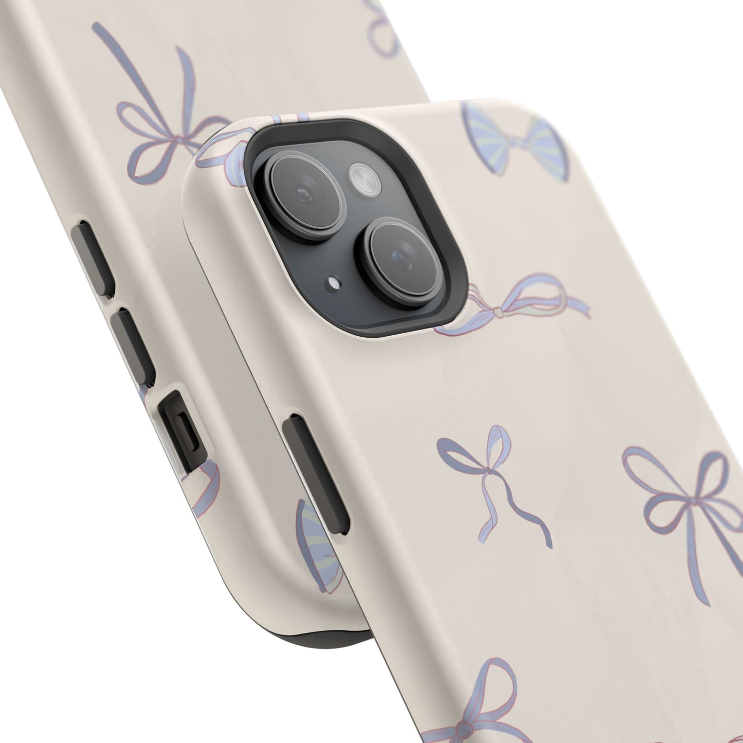 Chic Bow Pattern Magnetic Tough Cases, Stylish Phone Protection, Gift for Her, Birthday, Cute Accessories, Trendy Tech