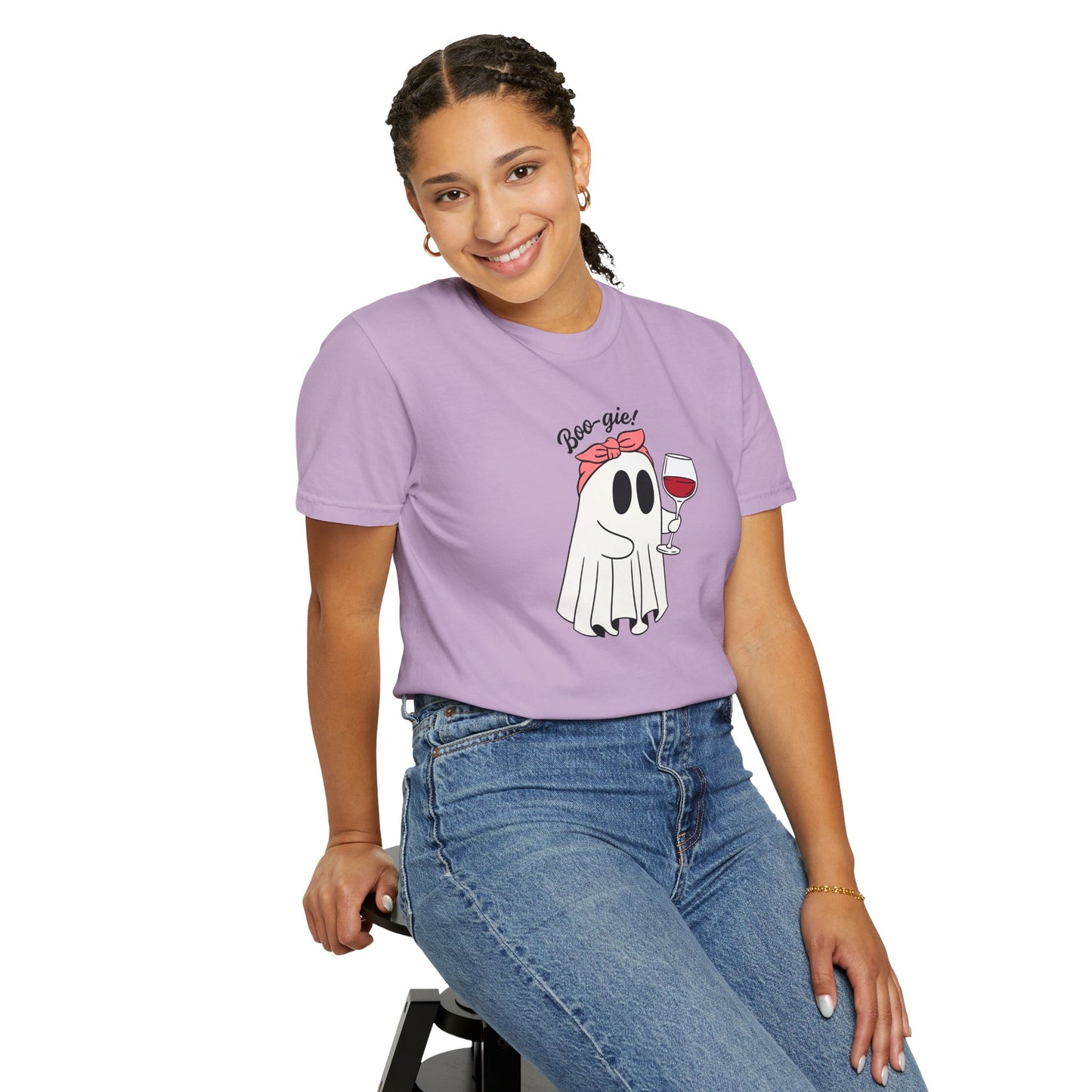 Ghostie Wine T-Shirt | Fun Unisex Tee for Halloween Parties, Casual Wear, Gifts for Wine Lovers, Spooky Celebrations, Cozy Weather