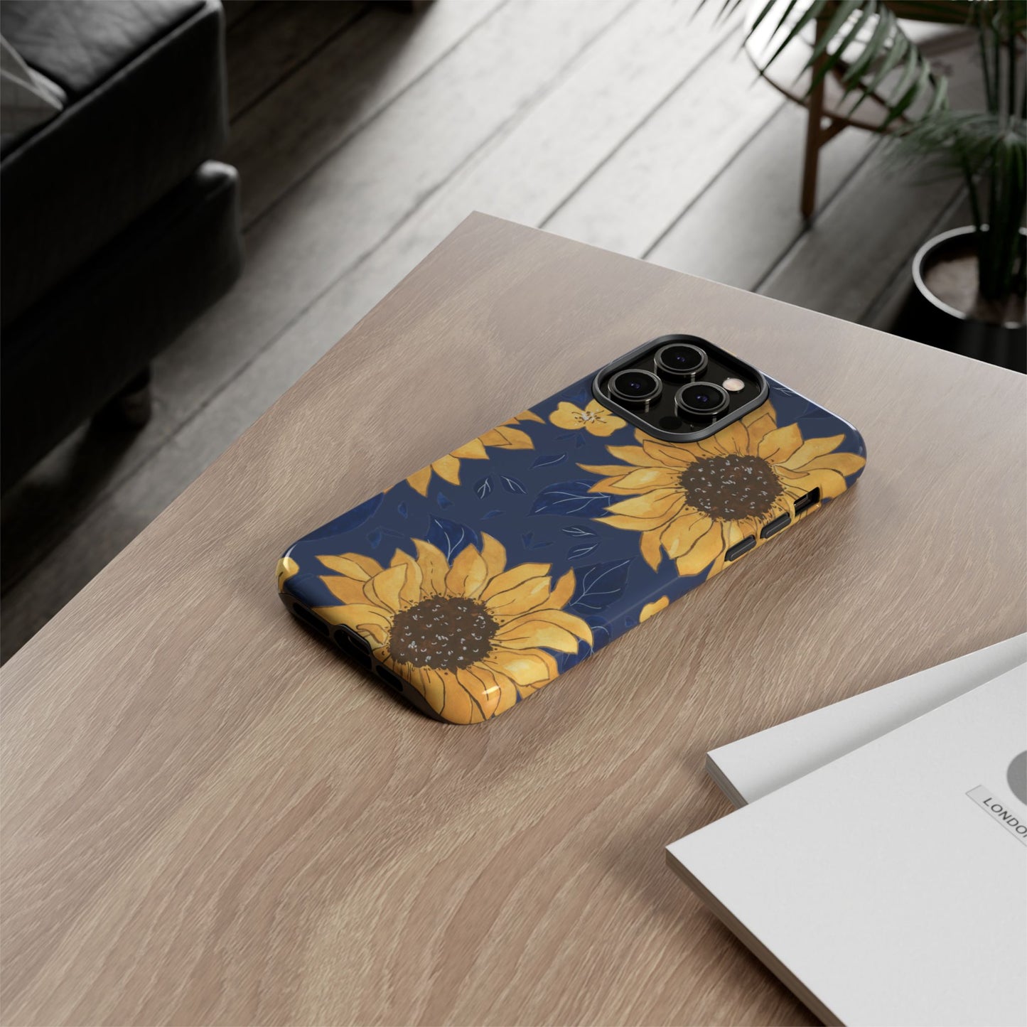 Vibrant Sunflower Phone Case, Floral Tough Cases, Gift for Flower Lovers, Spring Accessory, Birthday Present