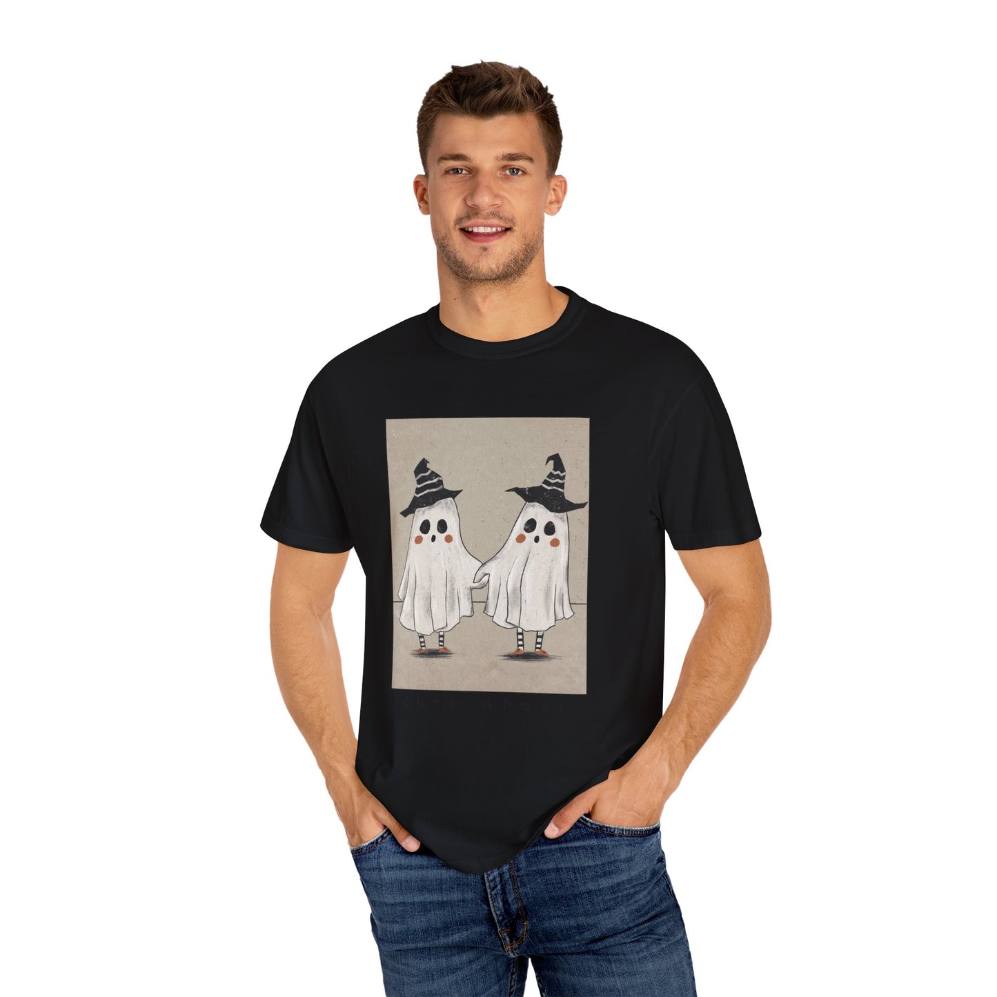 Spooky Ghosts Unisex T-Shirt, Halloween Shirt, Funny Fright Shirt, Ghost Humor Tee, Casual Halloween Apparel