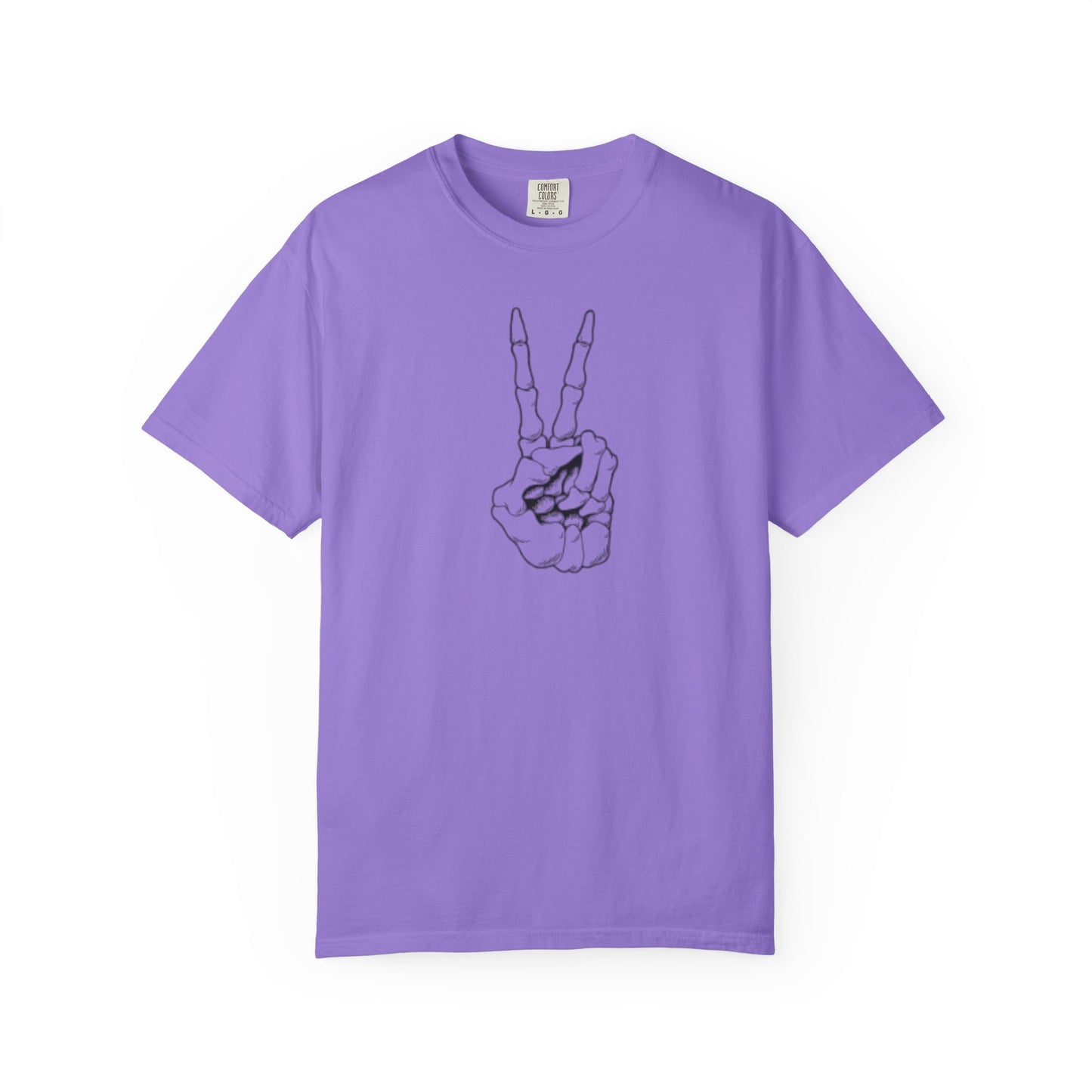 Peace To Death Unisex Garment-Dyed T-Shirt, Soft Graphic Tee for Casual Wear, Perfect for Earth Day, Music Festivals, and Relaxed Outings