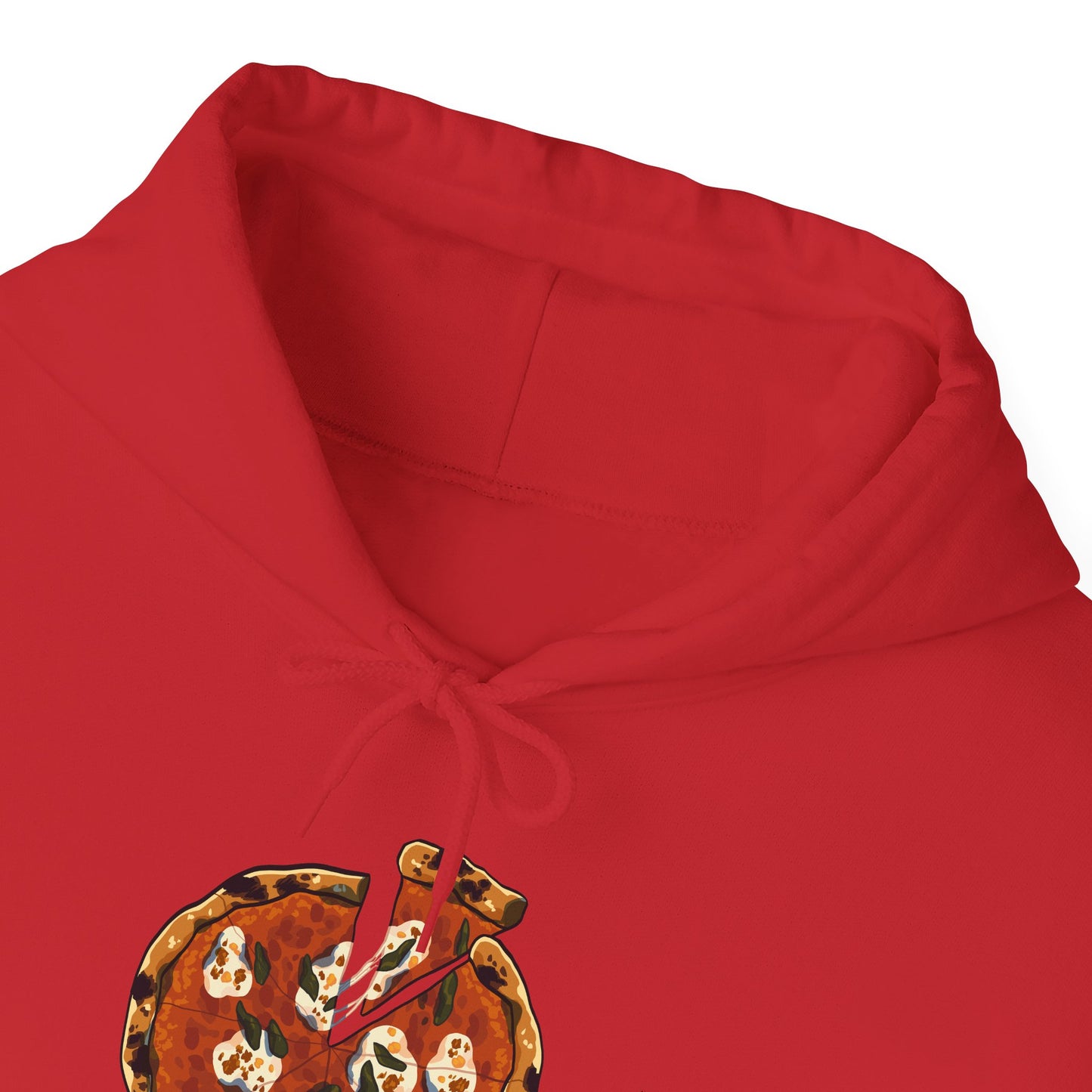 Italian Pizza Unisex Hooded Sweatshirt with Floral Design, Perfect for Everyday Wear, Gift for Friends, Spring Fashion, Casual Comfort