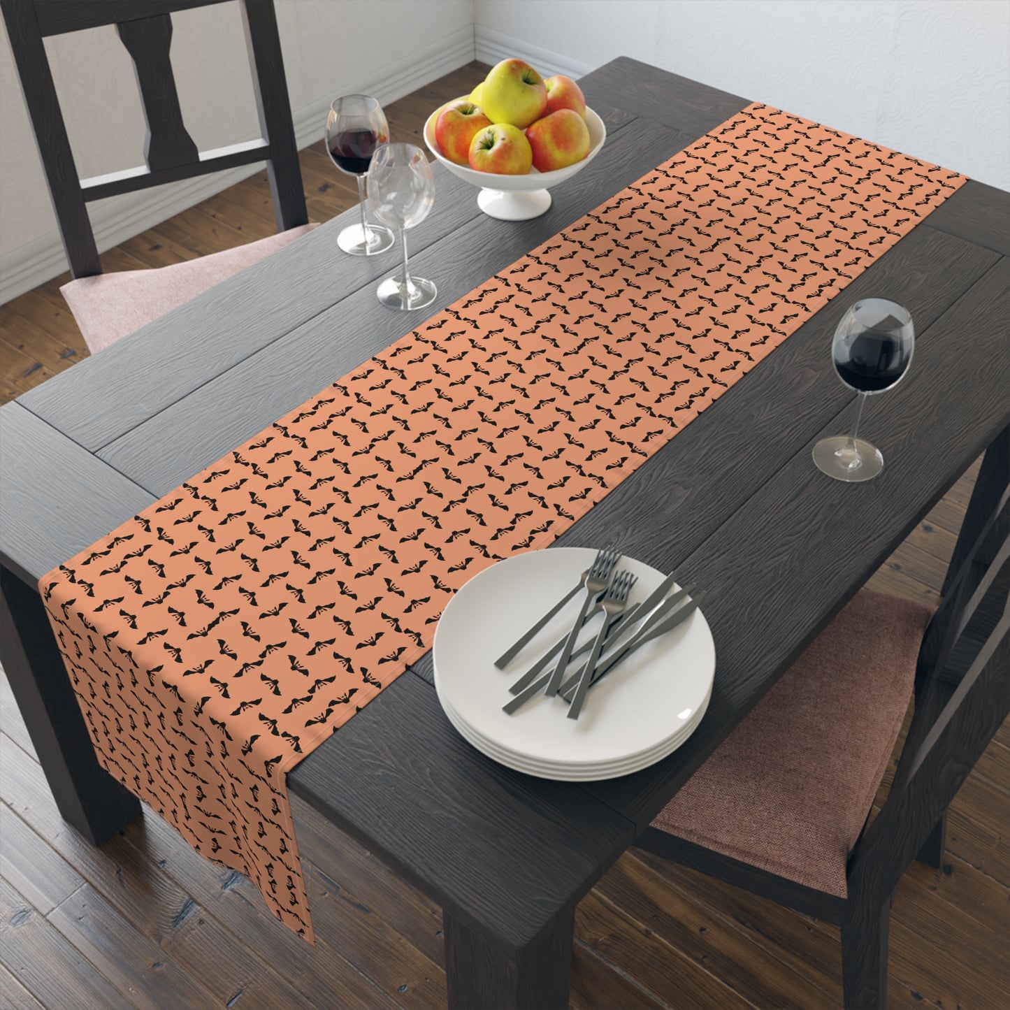 Autumn Pumpkin Table Runner, Fall Decor, Thanksgiving Table Setting, Rustic Cotton Tablecloth, Harvest Home Accents