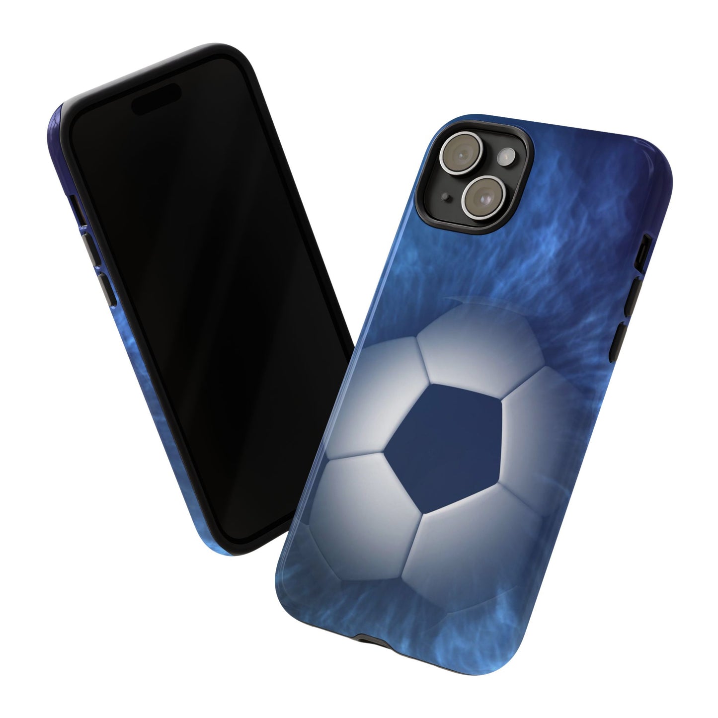Soccer Phone Case - Tough Cases, Sports Phone Cover, Football Lover Gift, Durable Case, Blue Soccer Design