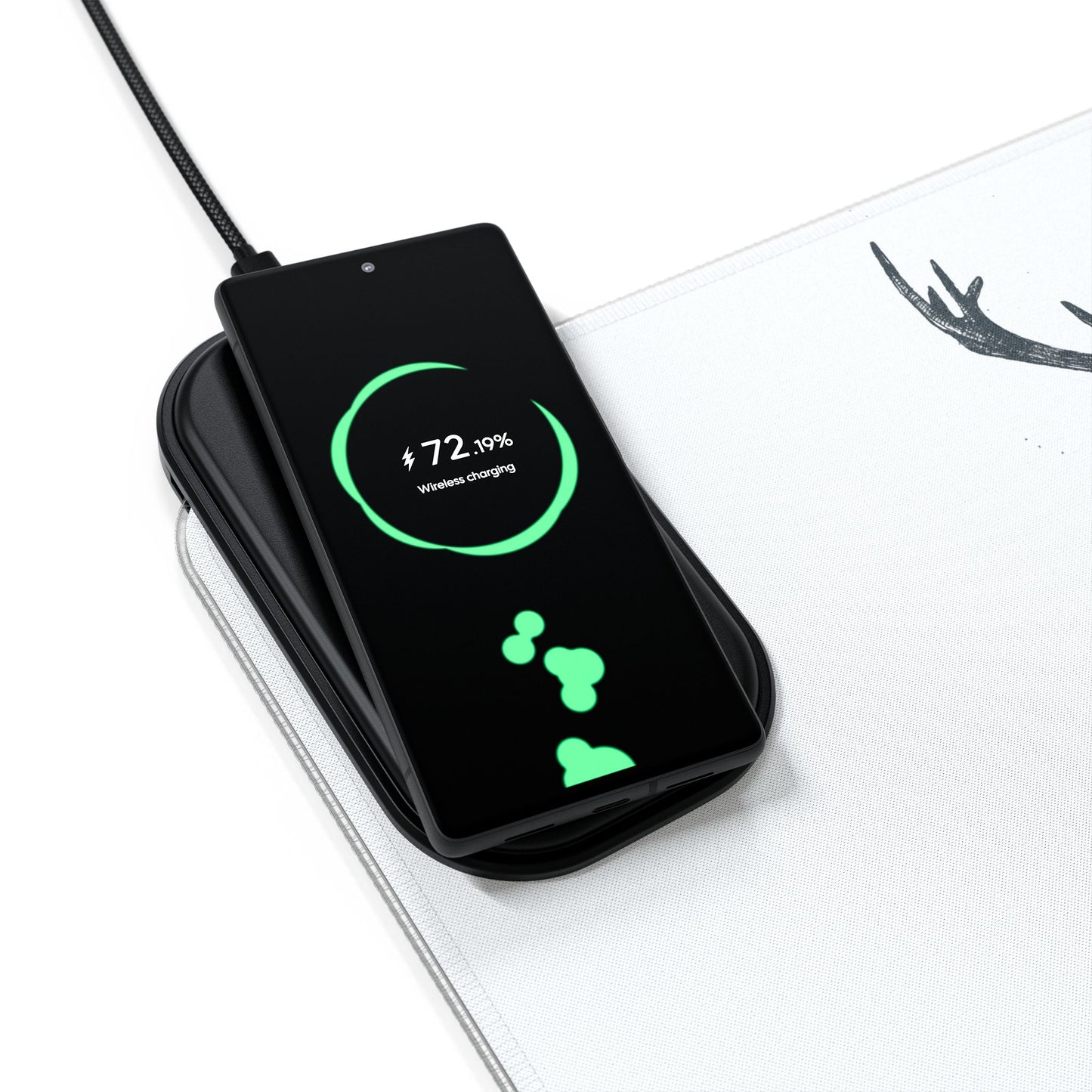 LED Gaming Mouse Pad with Wireless Charging – Stylish Deer Design