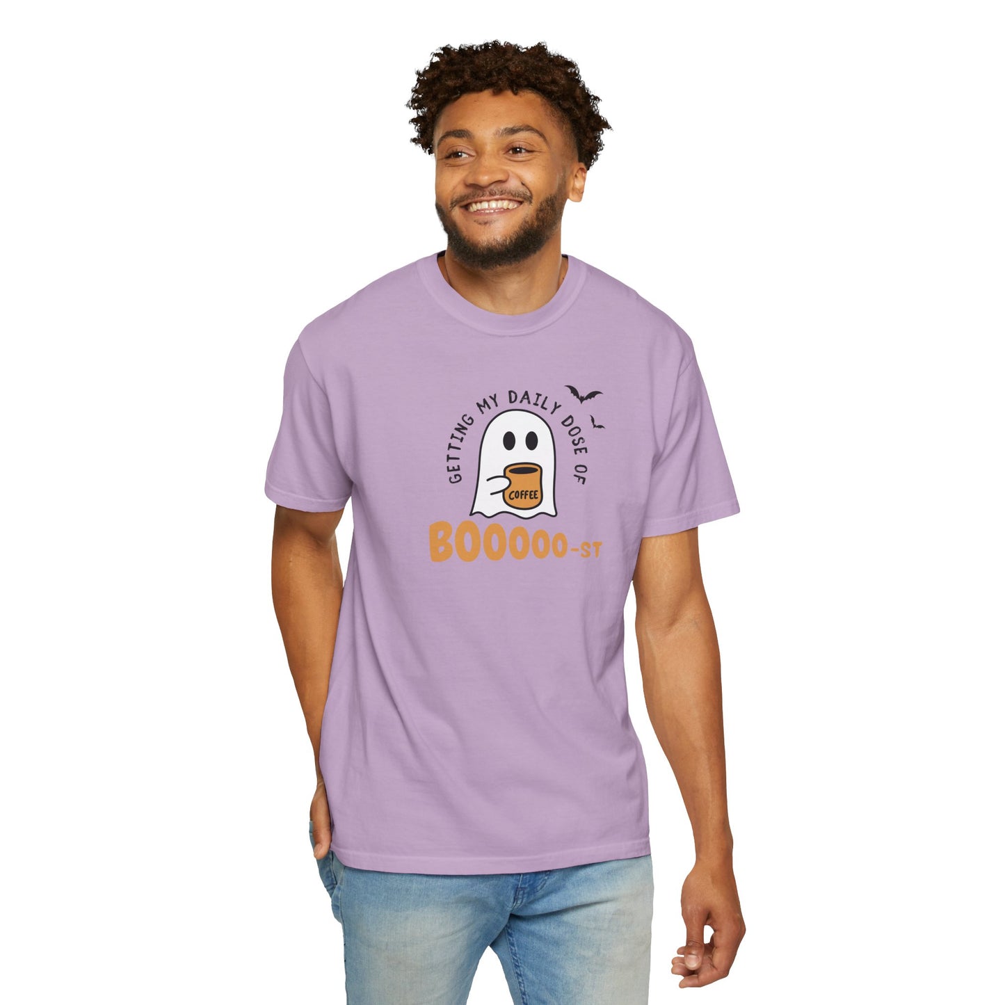 Spooky Coffee T-Shirt, Halloween Shirt, Ghost Tee, Unisex Graphic Tee, Fun Relaxed Wear