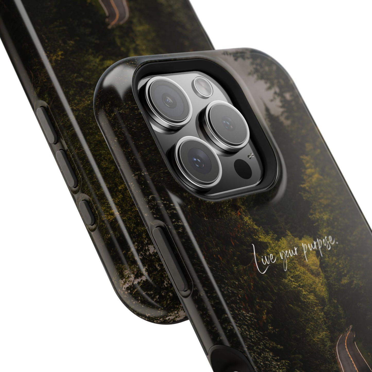 Inspirational Magnetic Tough Case - 'Live Your Purpose' Nature Design for iPhone