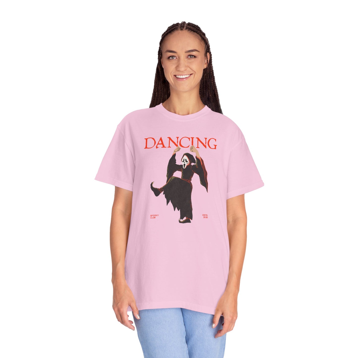Dancing Grim Reaper T-Shirt, Unisex Halloween Shirt, Funny Graphic Tee, Spooky Dance Top, Unique Gift for Horror Lovers