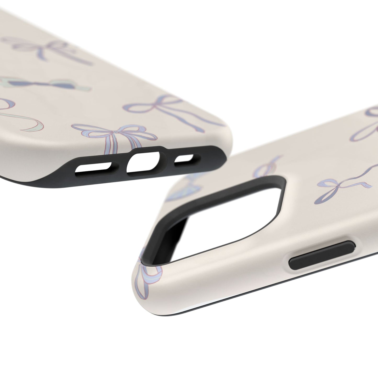Chic Bow Pattern Magnetic Tough Cases, Stylish Phone Protection, Gift for Her, Birthday, Cute Accessories, Trendy Tech