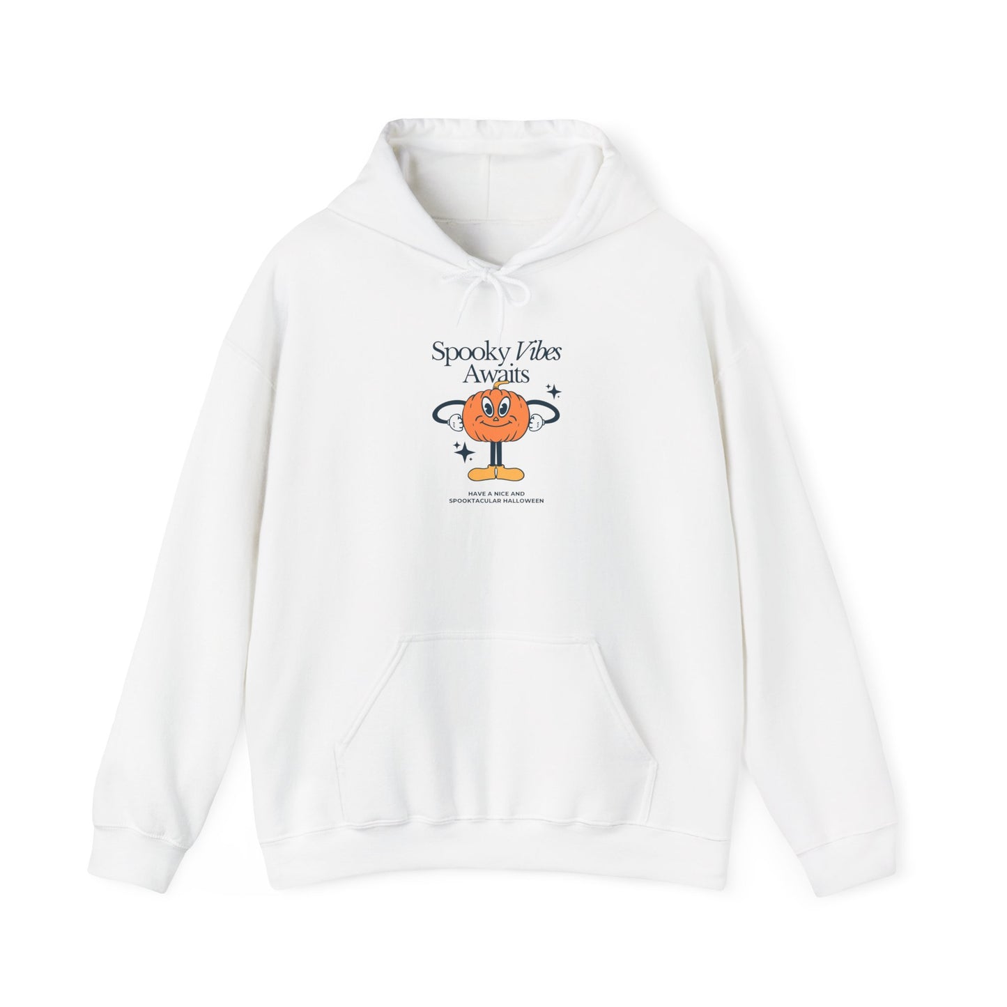 Spooky Vibes Unisex Hooded Sweatshirt, Halloween Apparel, Cozy Hoodie, Pumpkin Sweatshirt, Holiday Gift, Casual Wear