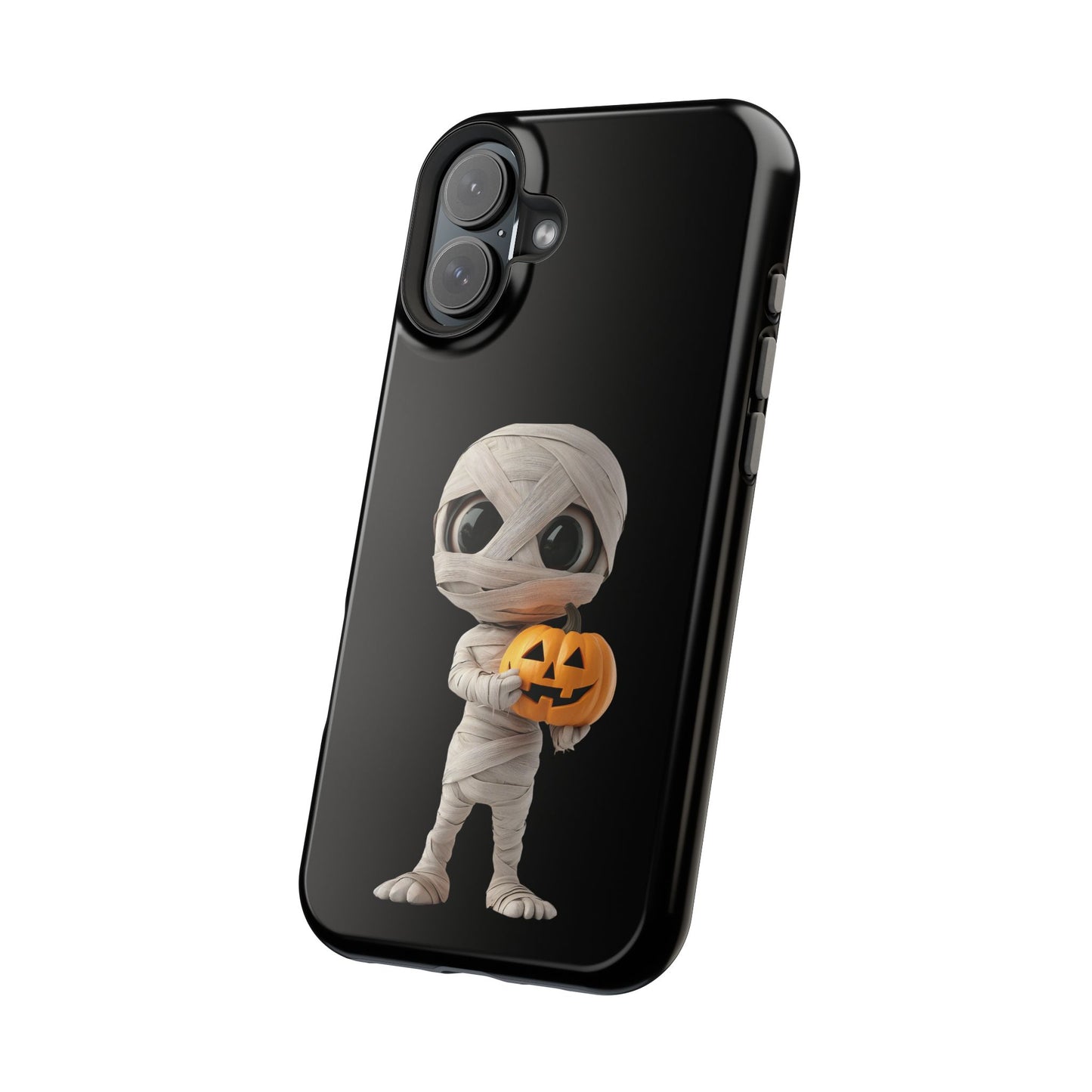 Halloween Mummy Pumpkin Phone Case, Cute Monster Tough Cover, Fall Festivities Accessory, Spooky Kid-Friendly Gift, Mobile Protective Gear