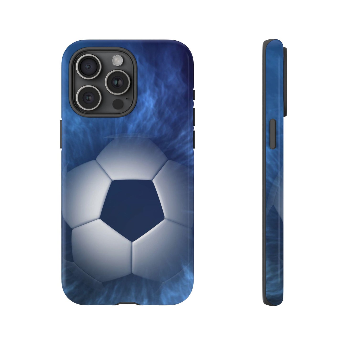 Soccer Phone Case - Tough Cases, Sports Phone Cover, Football Lover Gift, Durable Case, Blue Soccer Design