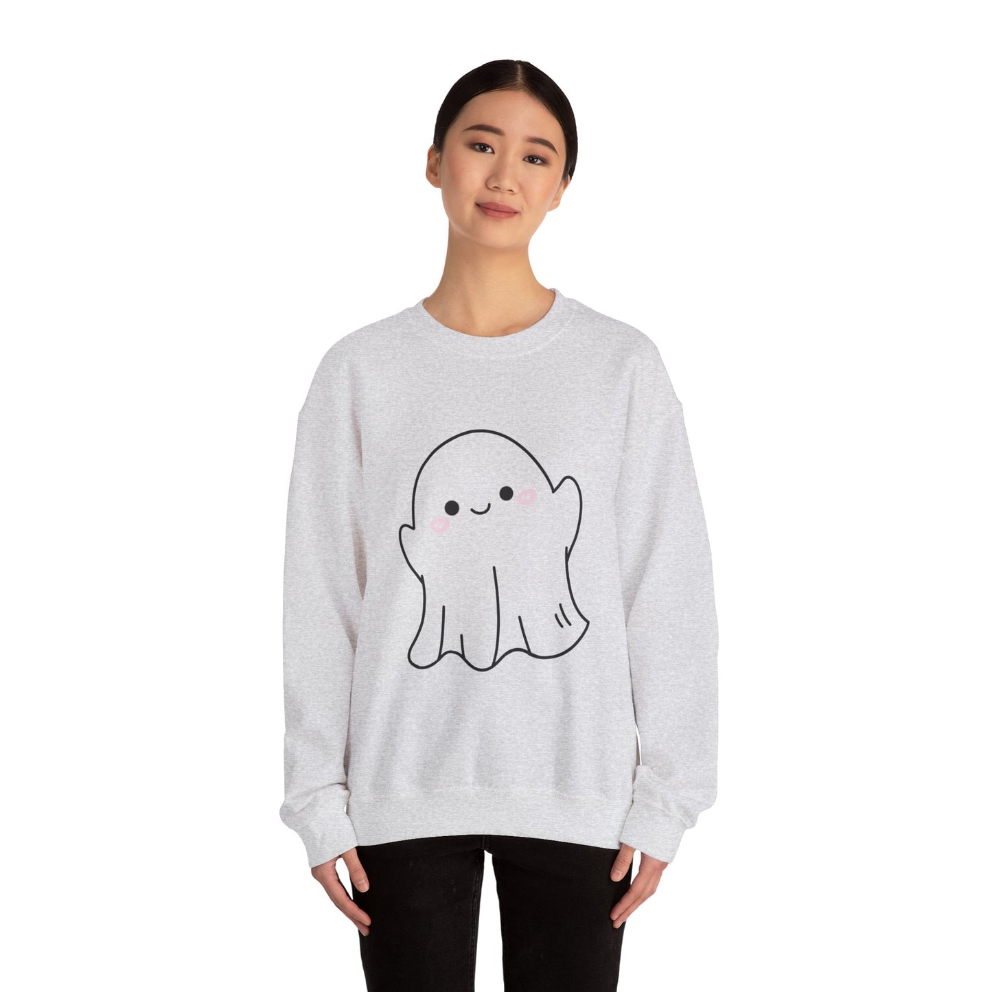 Ghosty Unisex Crewneck Sweatshirt, Halloween Gift, Cozy Pullover, Fall Fashion, Spooky Season Sweatshirt, Casual Wear