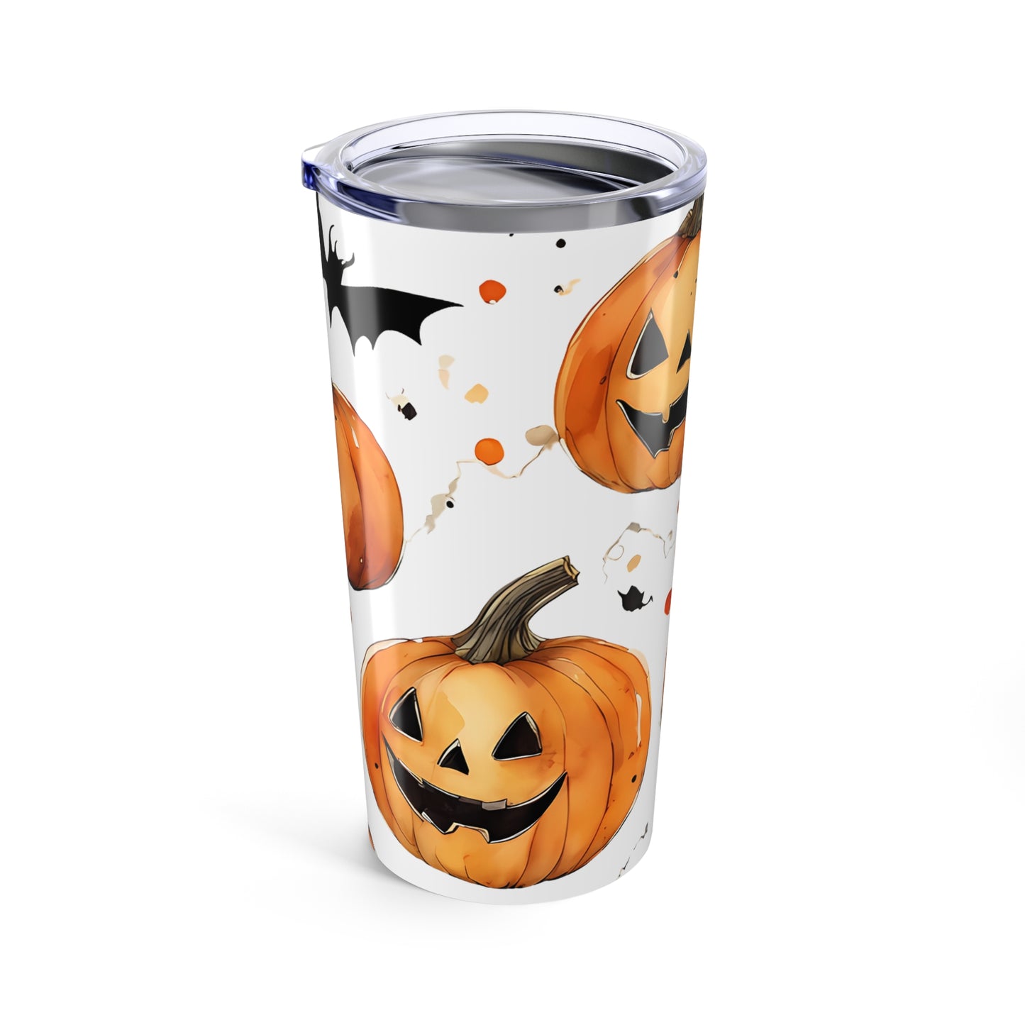 Halloween Pumpkin Tumbler 20oz | Fall Coffee Cup, Spooky Drinkware, Halloween Party Gift, Autumn Thermal Mug, Trick or Treat Accessory