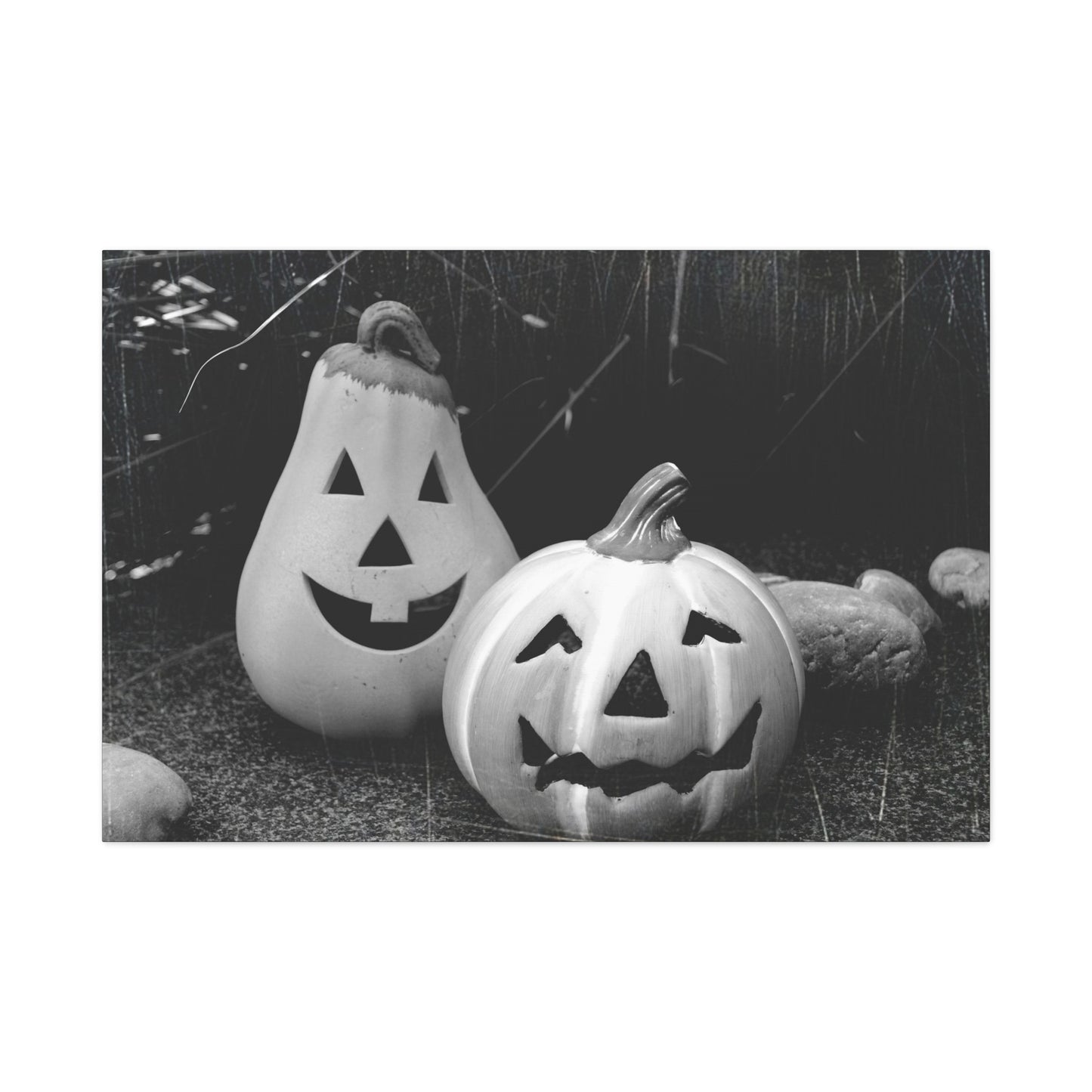 Halloween Pumpkin Canvas Wall Art, Spooky Home Decor, Fall Decoration, Autumn Art, Halloween Gift